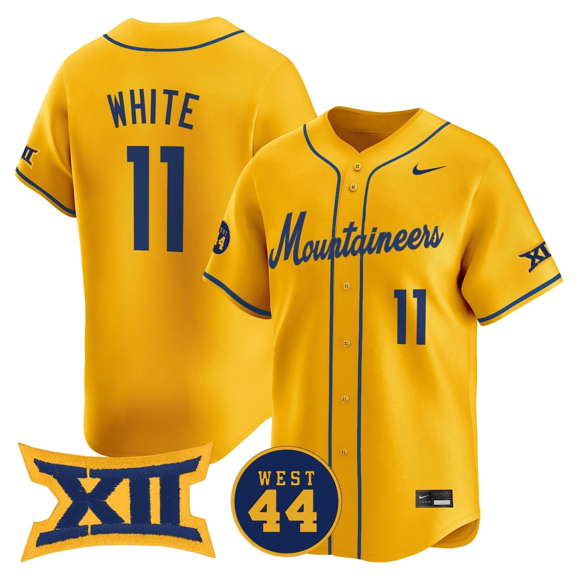 WVU 2025 Vapor Premier Limited Jersey - Stitched
