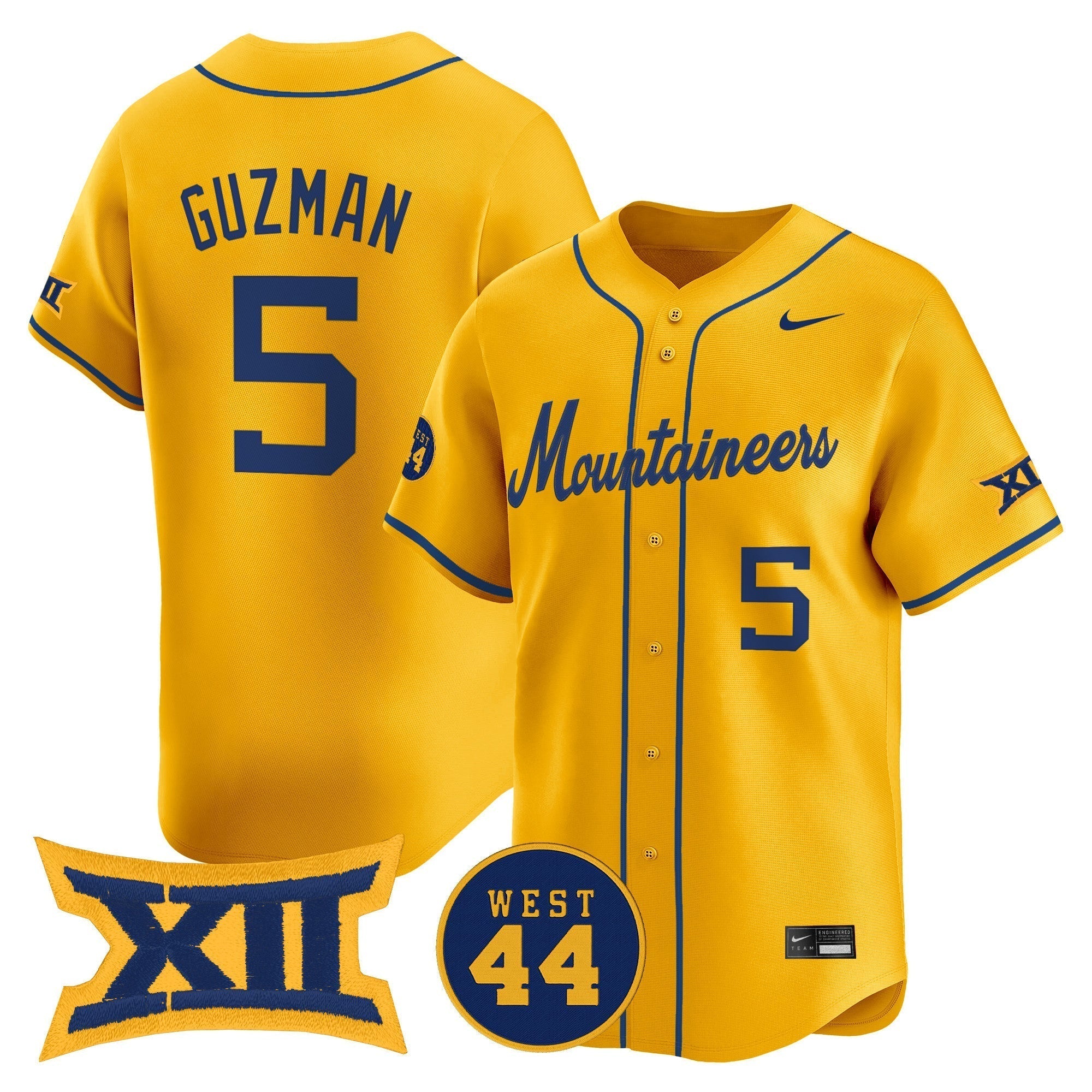 WVU 2025 Vapor Premier Limited Jersey - Stitched