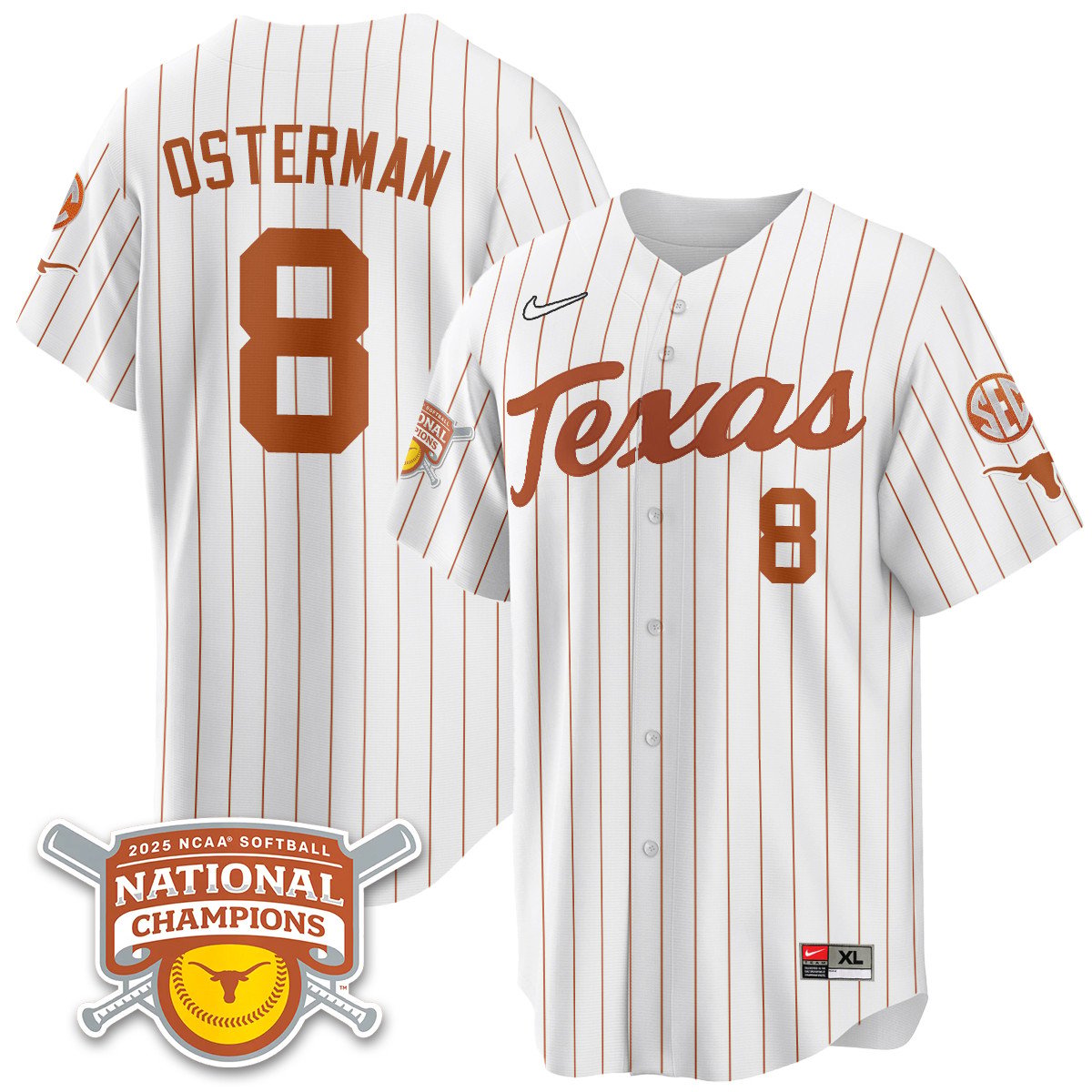 TEX Softball 2025 World Series Champions Limited Jersey - Stitched