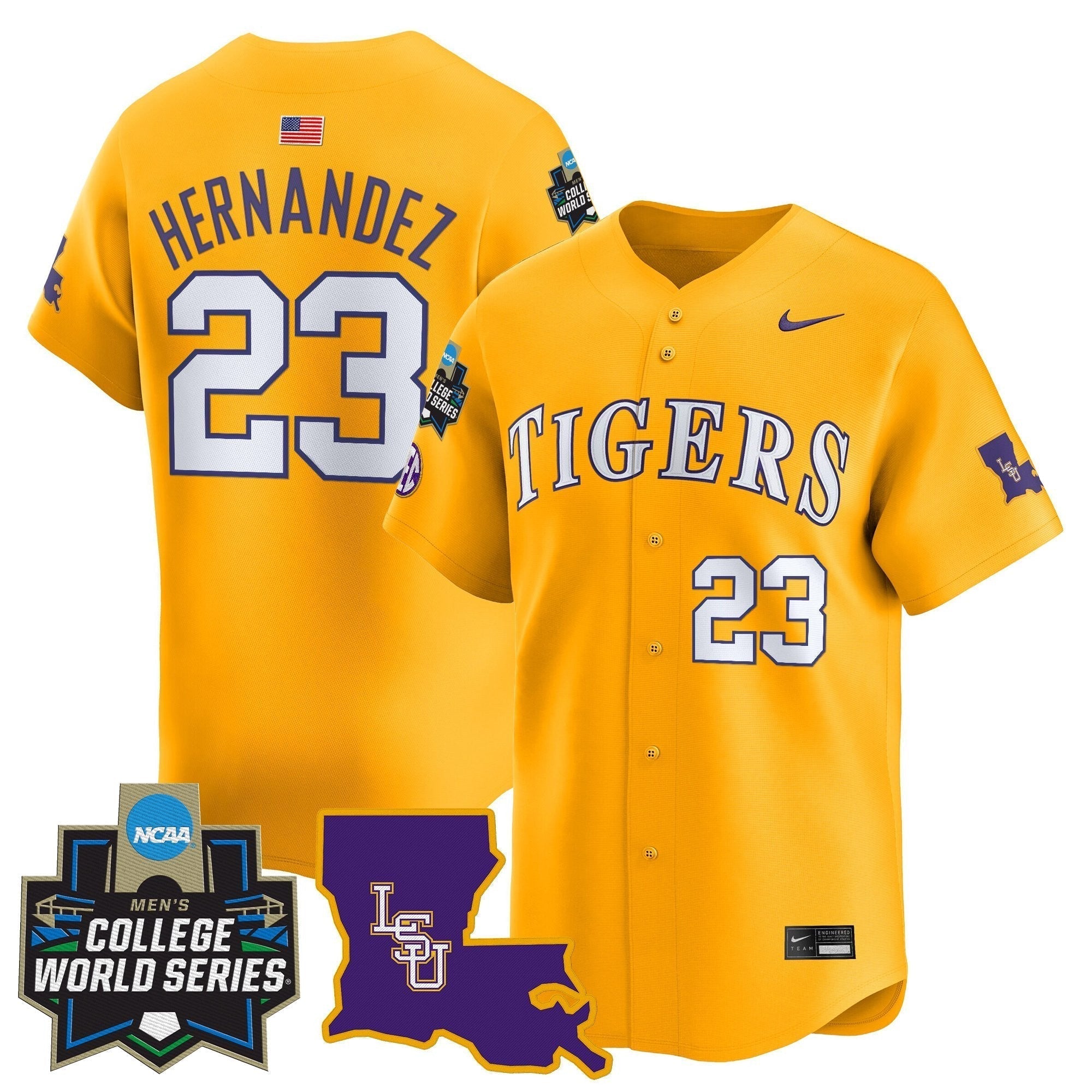 LSU 2025 World Series Vapor Premier Limited Jersey - Stitched