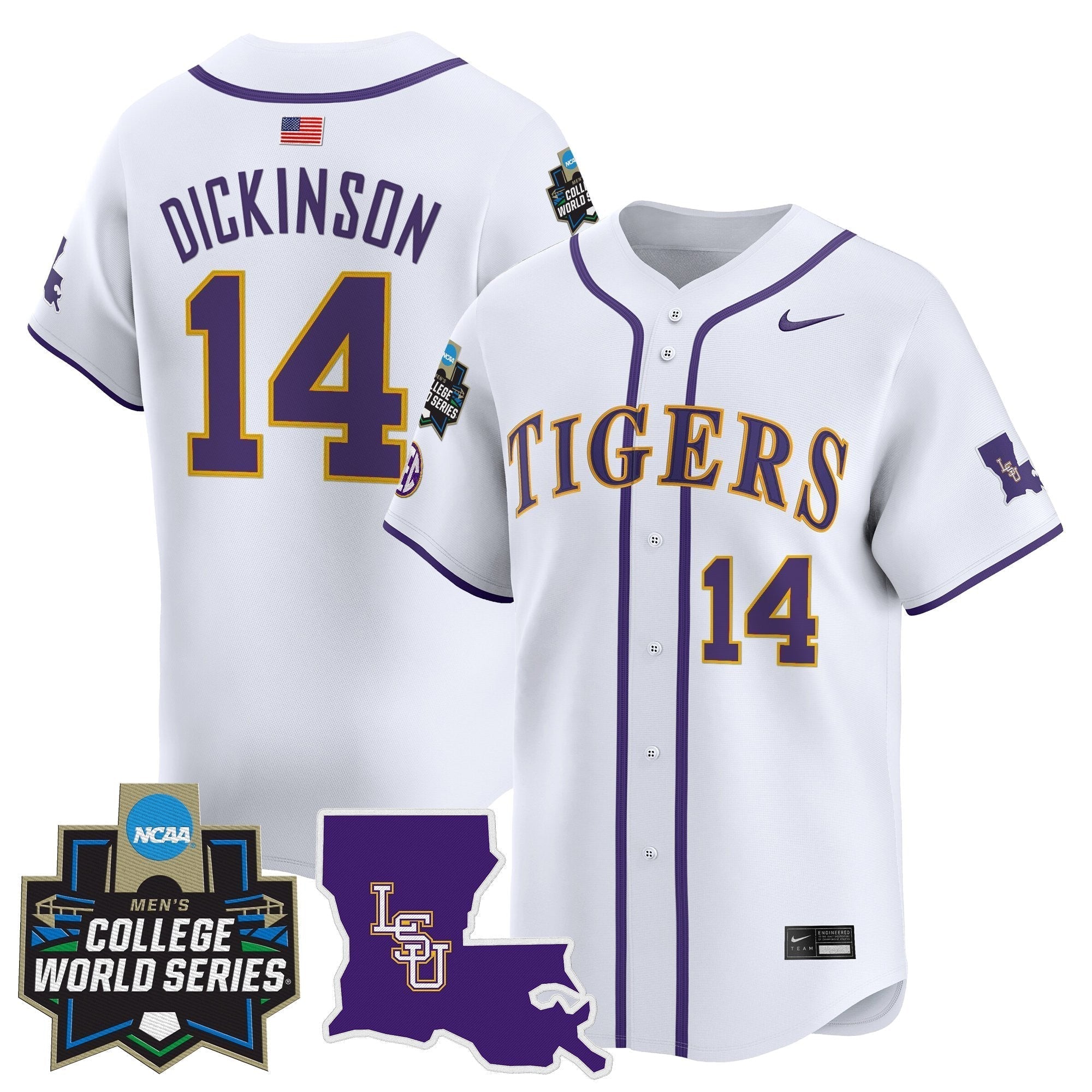 LSU 2025 World Series Vapor Premier Limited Jersey - Stitched