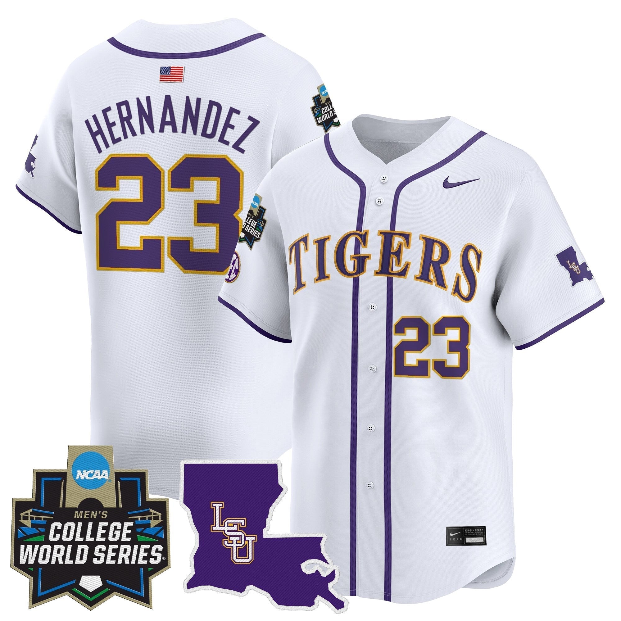 LSU 2025 World Series Vapor Premier Limited Jersey - Stitched