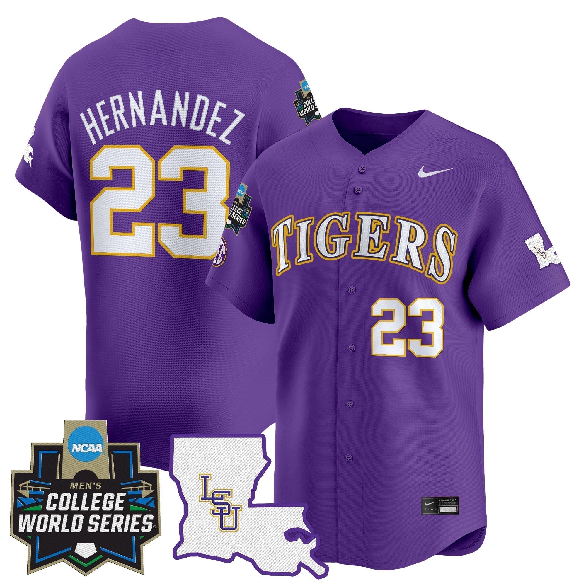 LSU 2025 World Series Vapor Premier Limited Jersey - Stitched