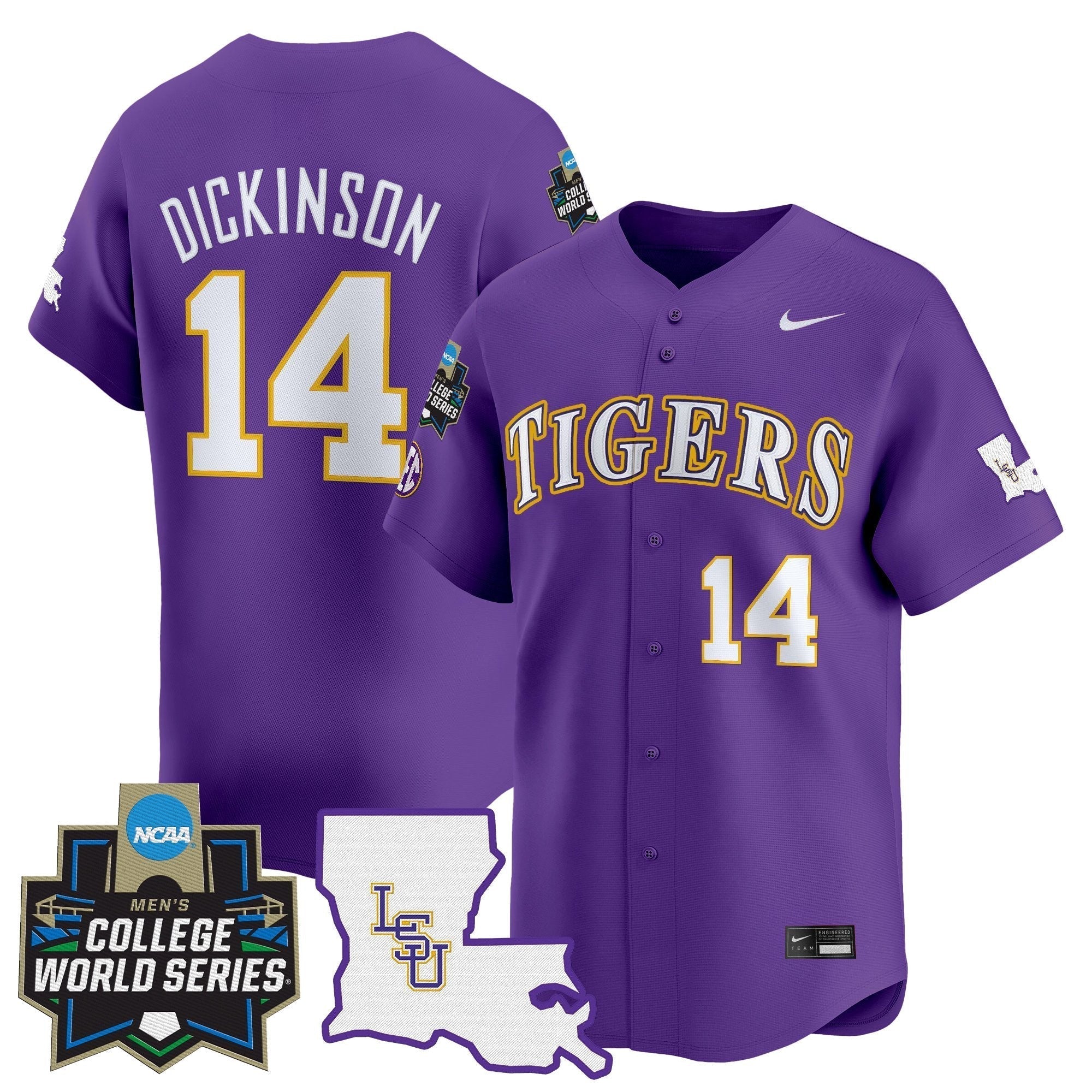 LSU 2025 World Series Vapor Premier Limited Jersey - Stitched