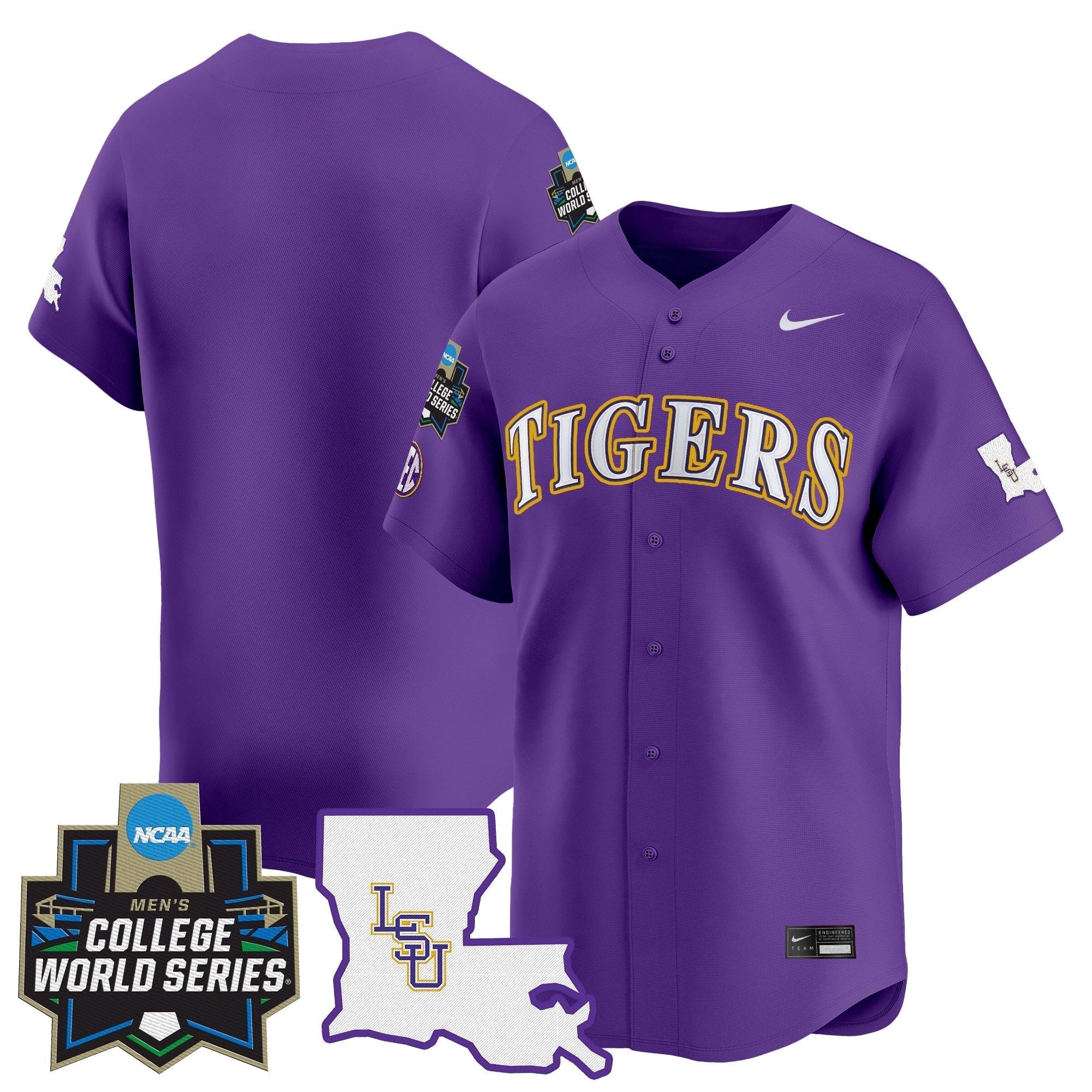 LSU 2025 World Series Vapor Premier Limited Jersey - Stitched