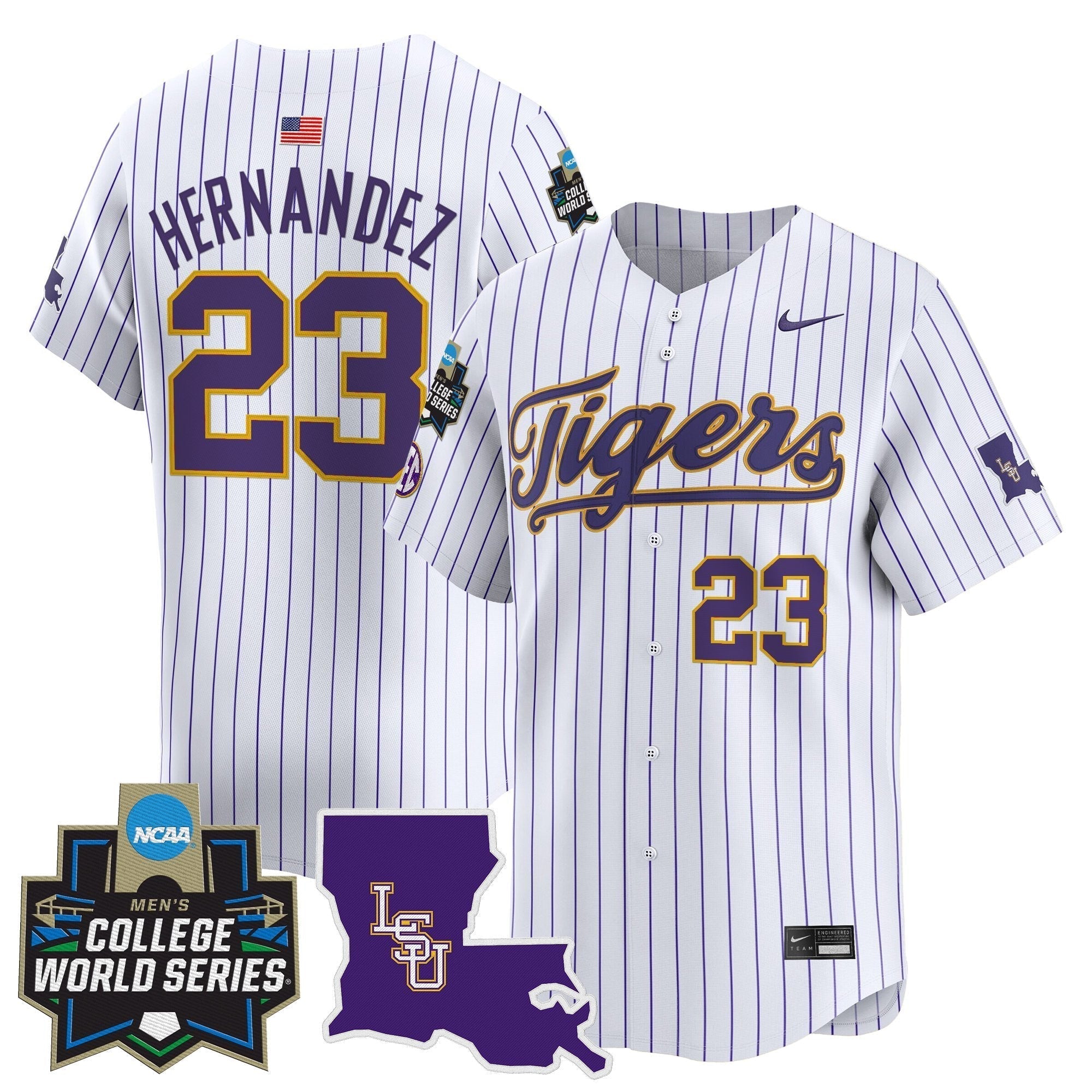 LSU 2025 World Series Vapor Premier Limited Jersey - Stitched