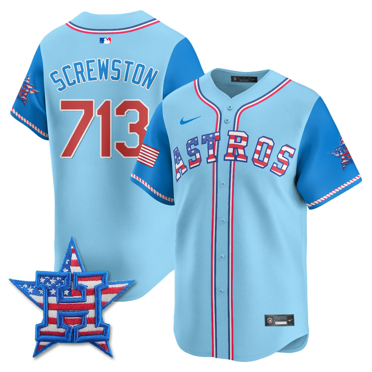 HOU 2025 Fourth of July Jersey - Stitched