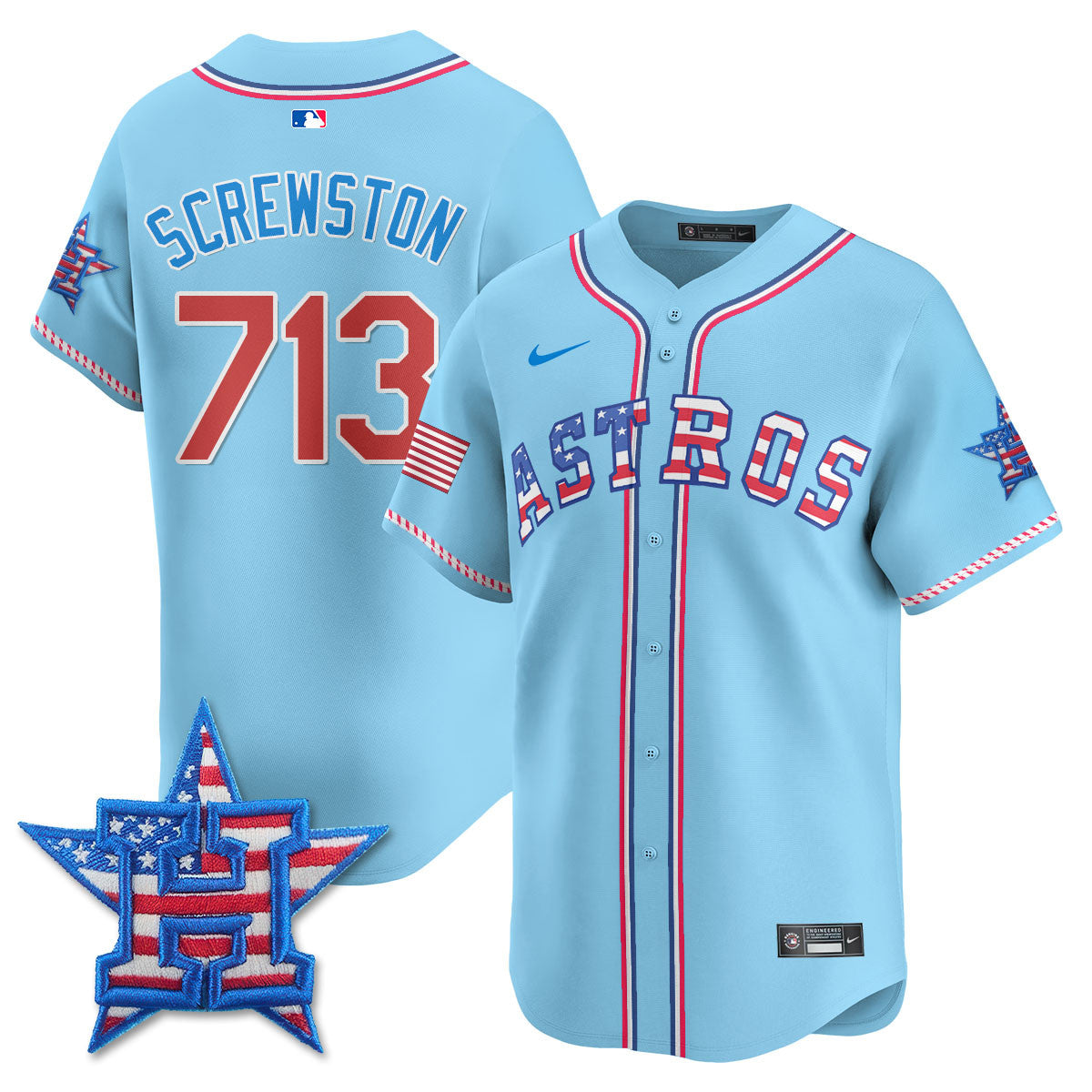 HOU 2025 Fourth of July Jersey - Stitched