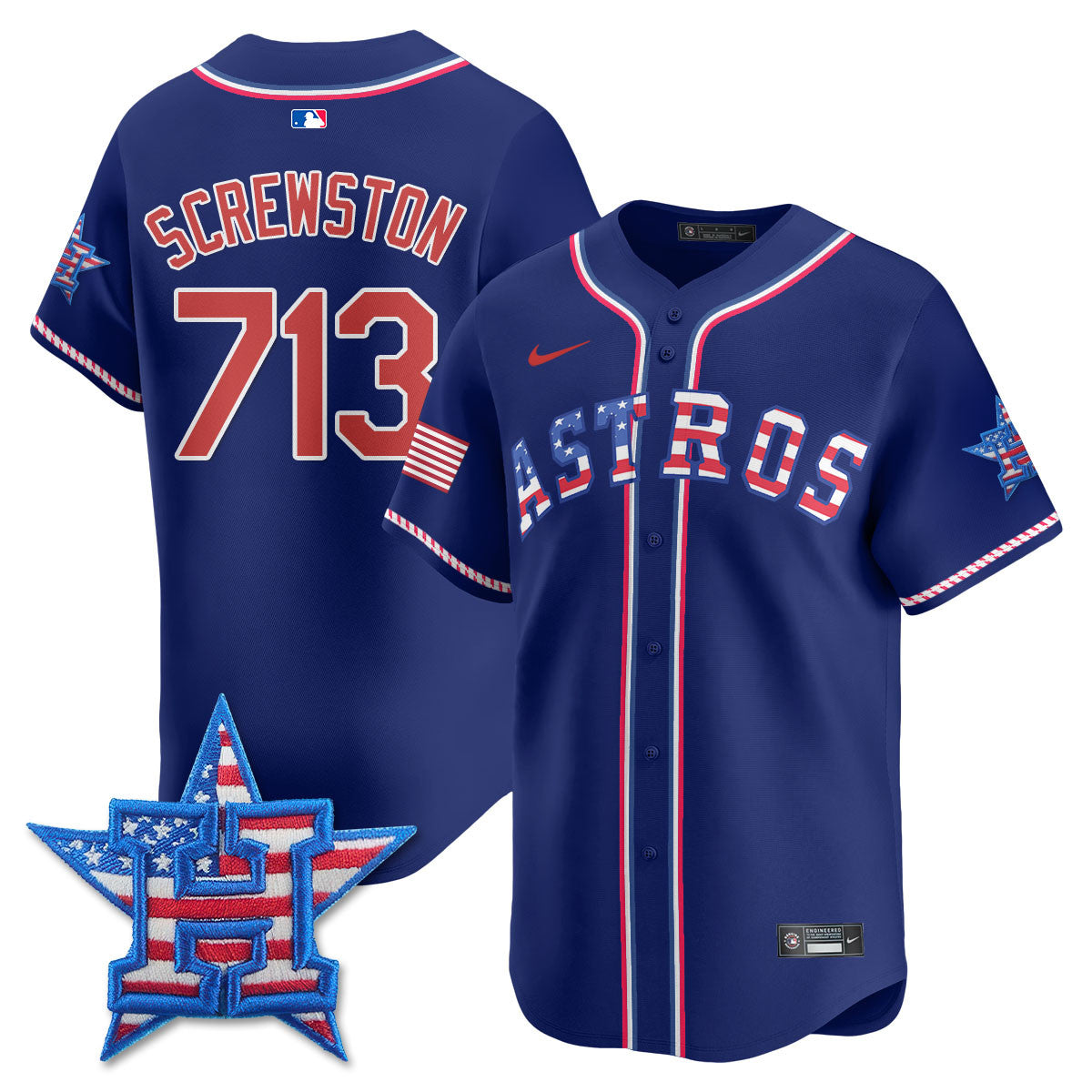 HOU 2025 Fourth of July Jersey - Stitched