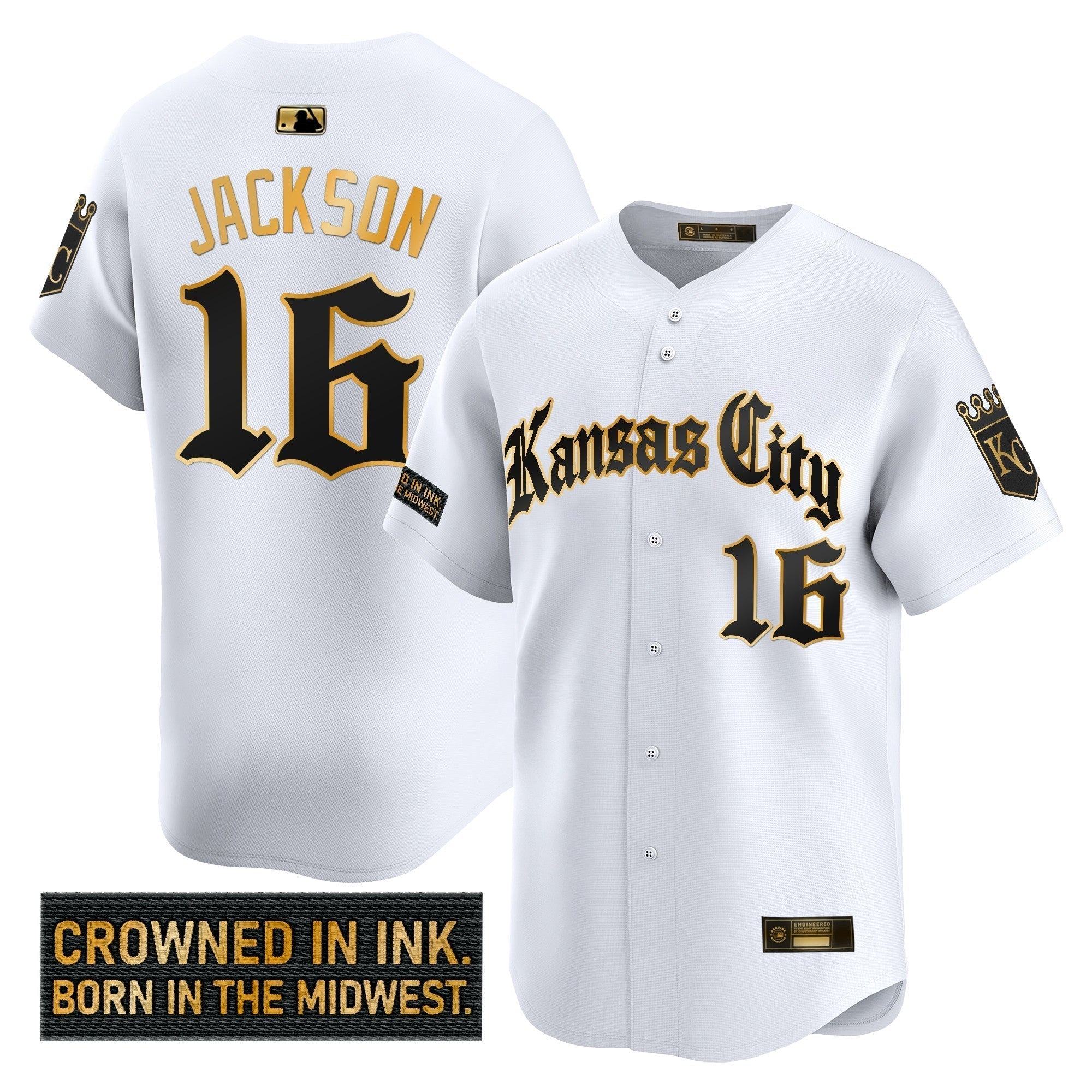KC 'Gothic Crown Edition' Gold Vapor Premier Limited Jersey - Stitched