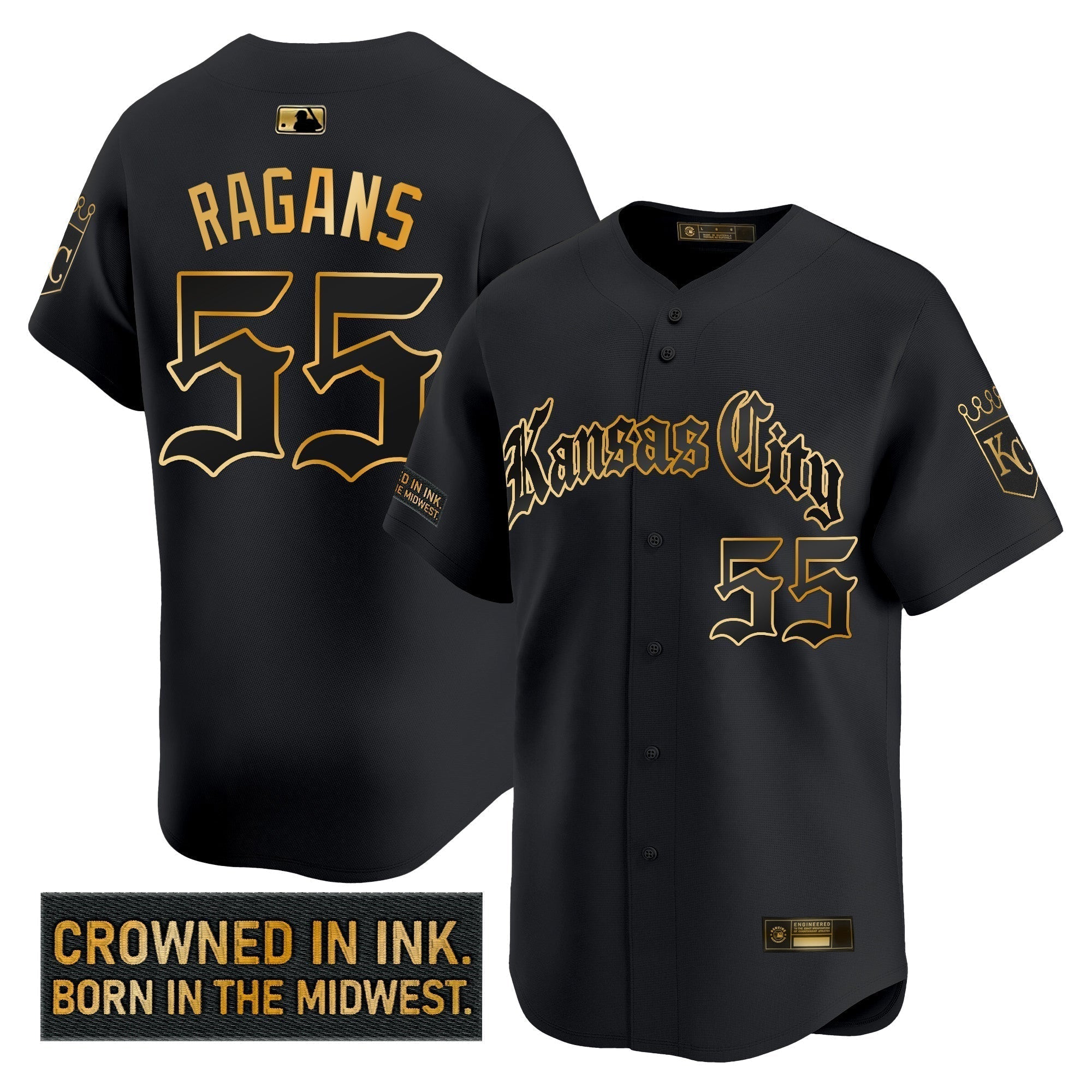 KC 'Gothic Crown Edition' Gold Vapor Premier Limited Jersey - Stitched