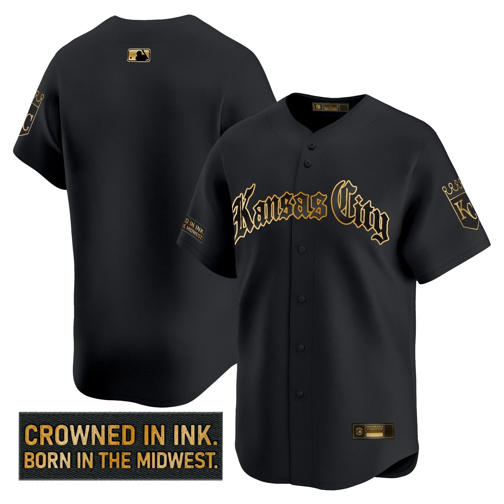 KC 'Gothic Crown Edition' Gold Vapor Premier Limited Jersey - Stitched
