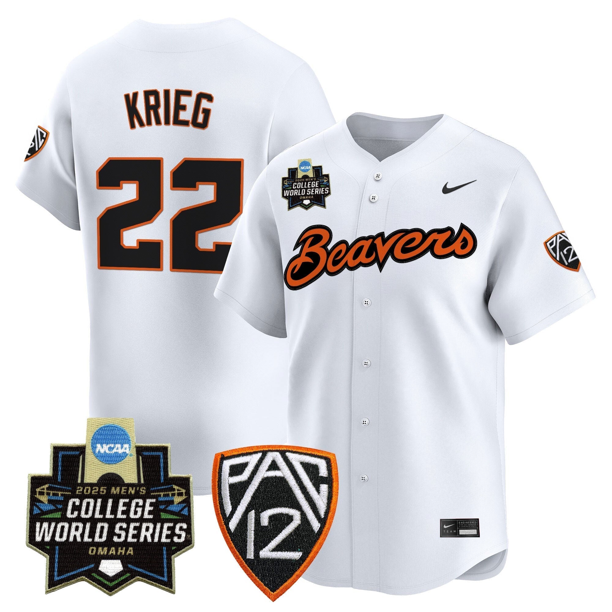 Oregon State Beavers 2025 World Series Vapor Premier Limited Jersey - Stitched