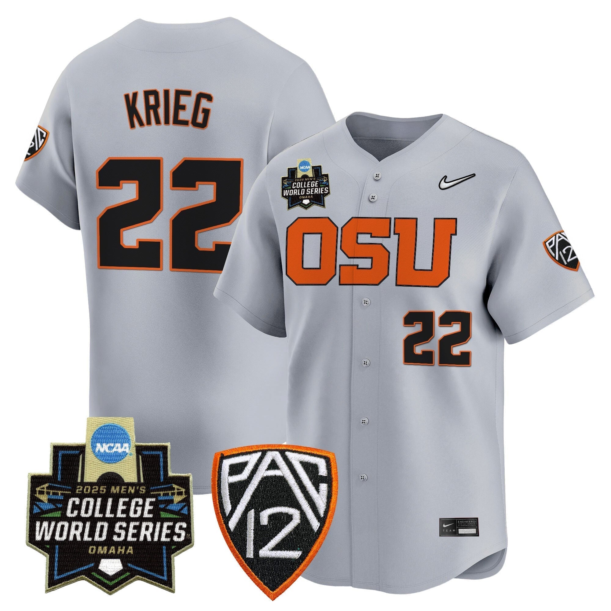 Oregon State Beavers 2025 World Series Vapor Premier Limited Jersey - Stitched