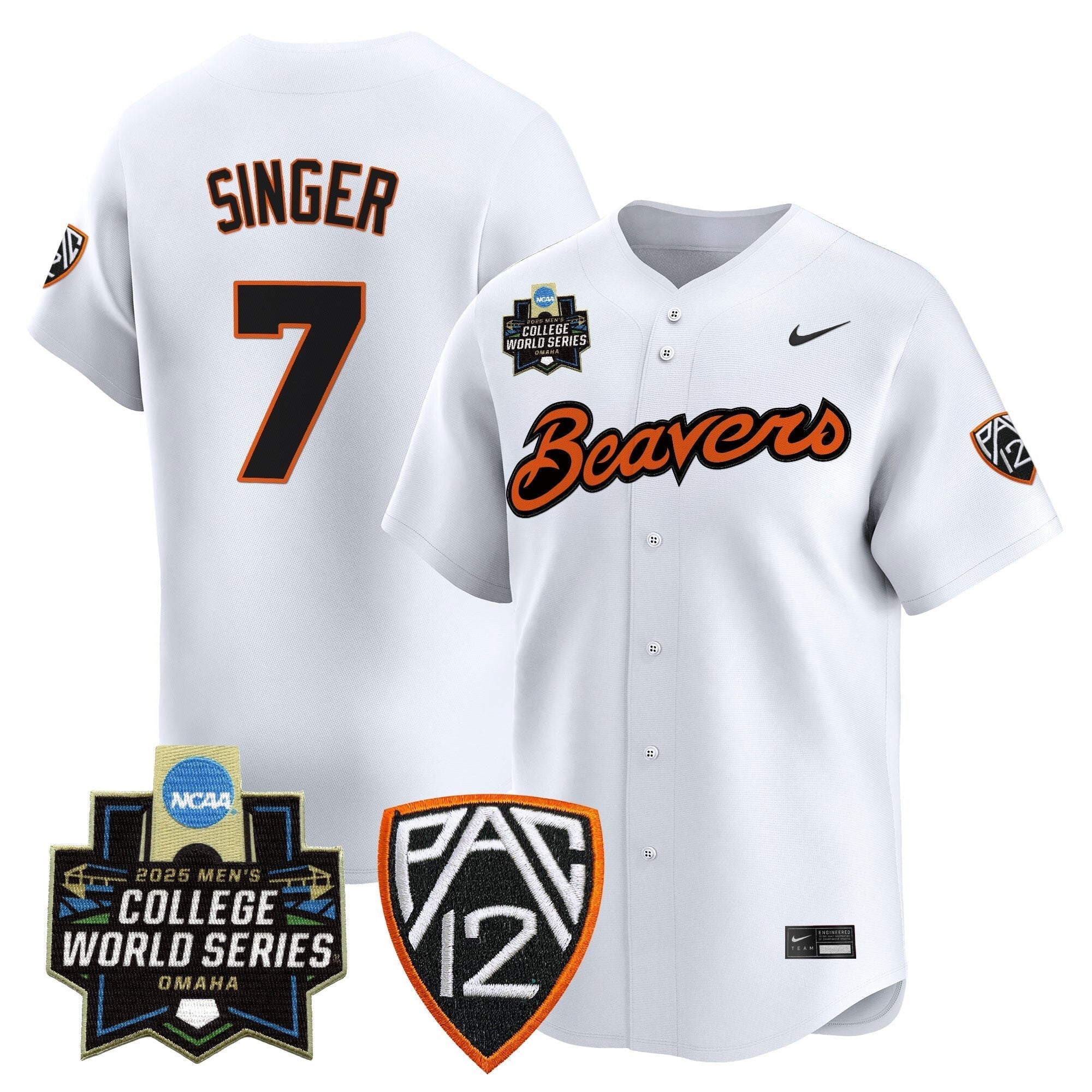 Oregon State Beavers 2025 World Series Vapor Premier Limited Jersey - Stitched