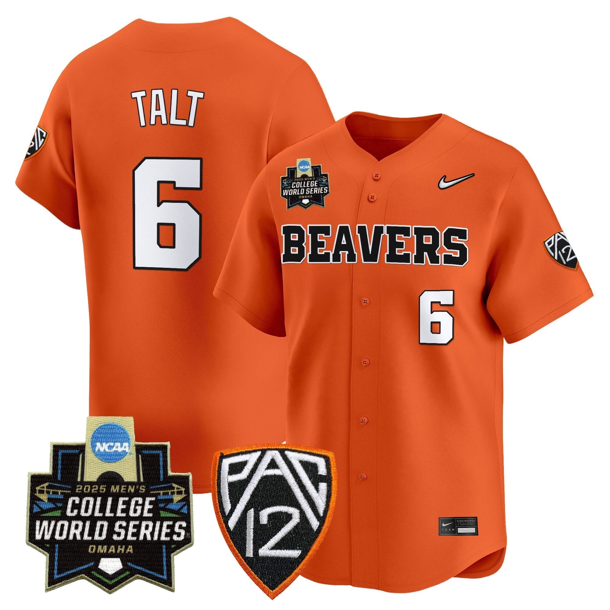 Oregon State Beavers 2025 World Series Vapor Premier Limited Jersey - Stitched