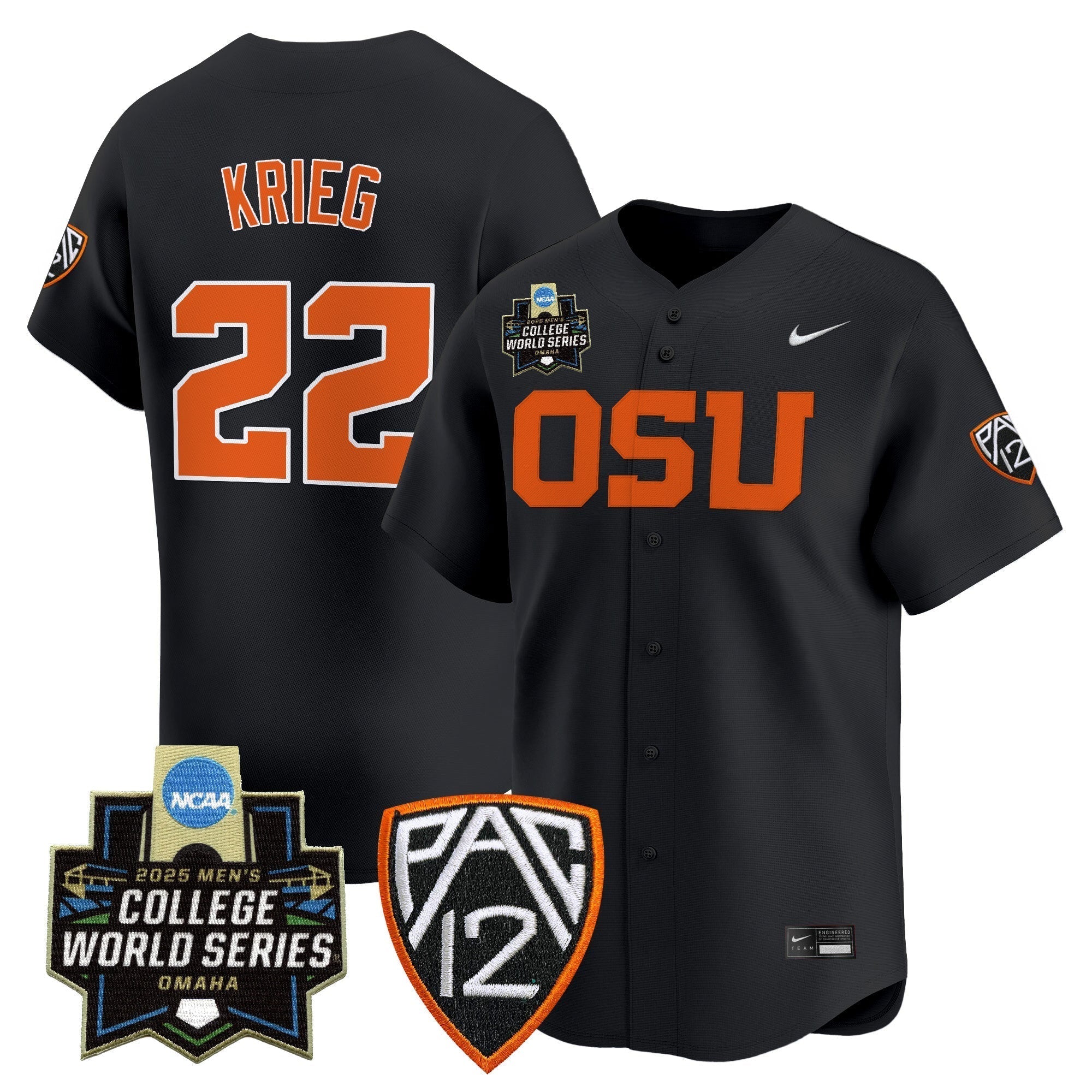 Oregon State Beavers 2025 World Series Vapor Premier Limited Jersey - Stitched
