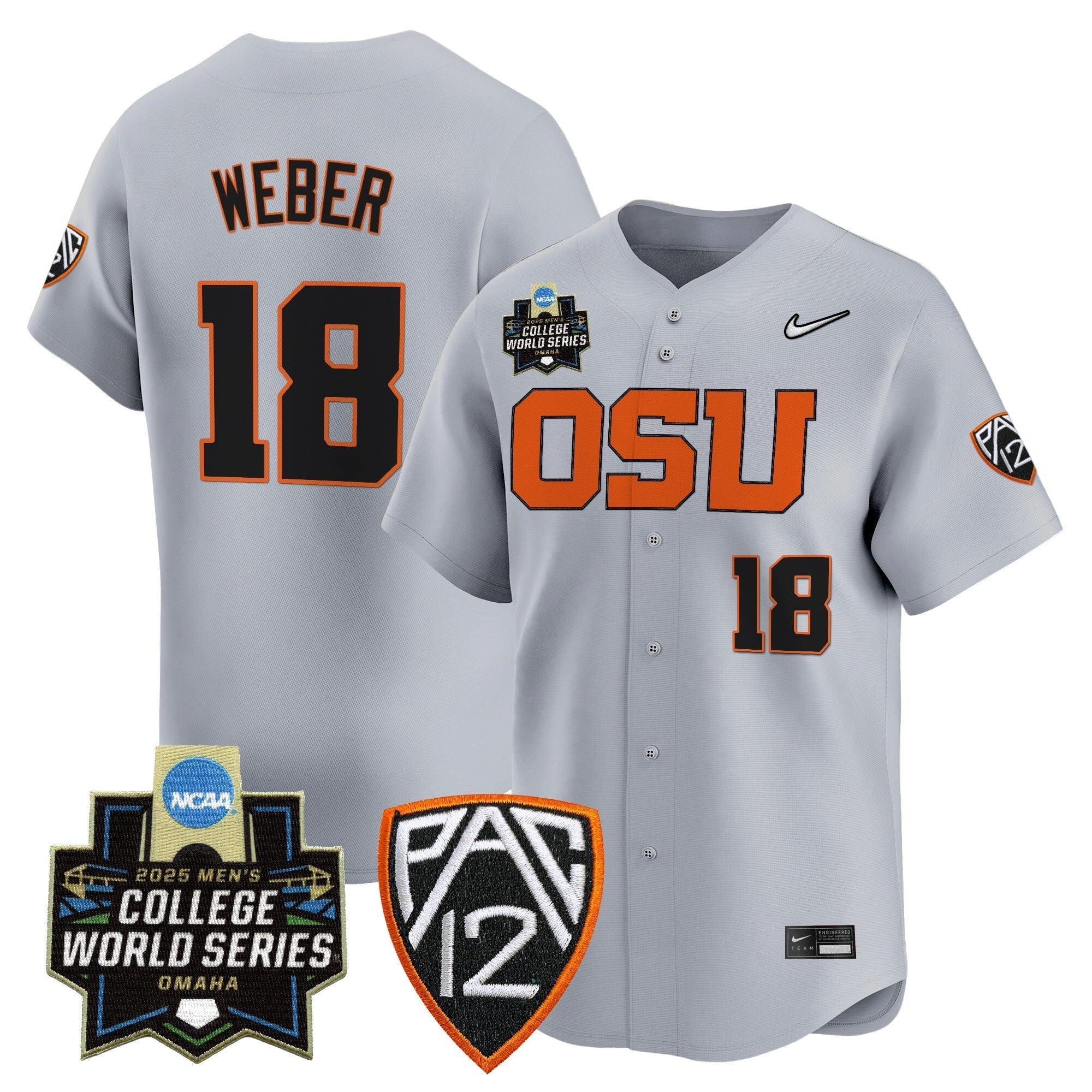Oregon State Beavers 2025 World Series Vapor Premier Limited Jersey - Stitched