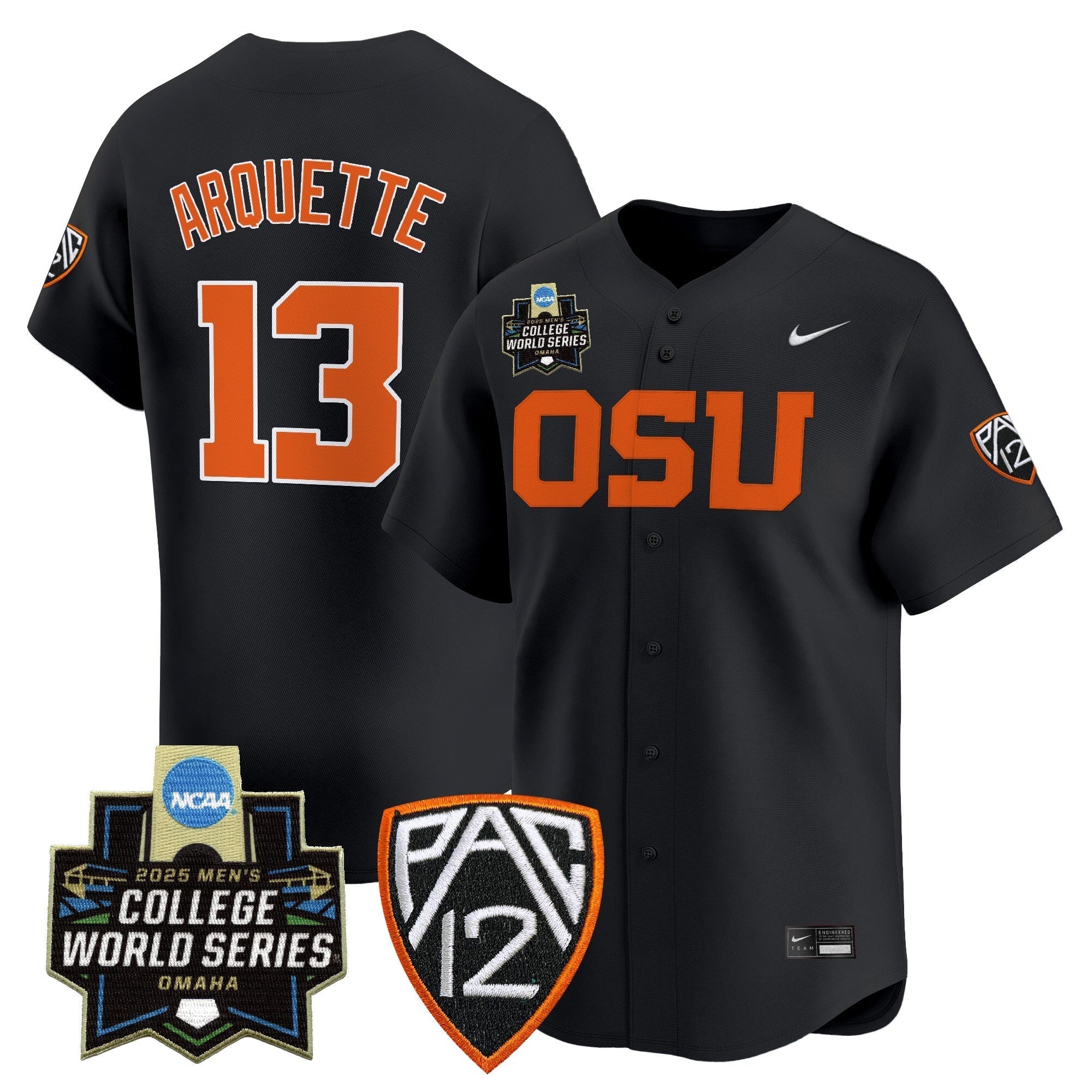 Oregon State Beavers 2025 World Series Vapor Premier Limited Jersey - Stitched
