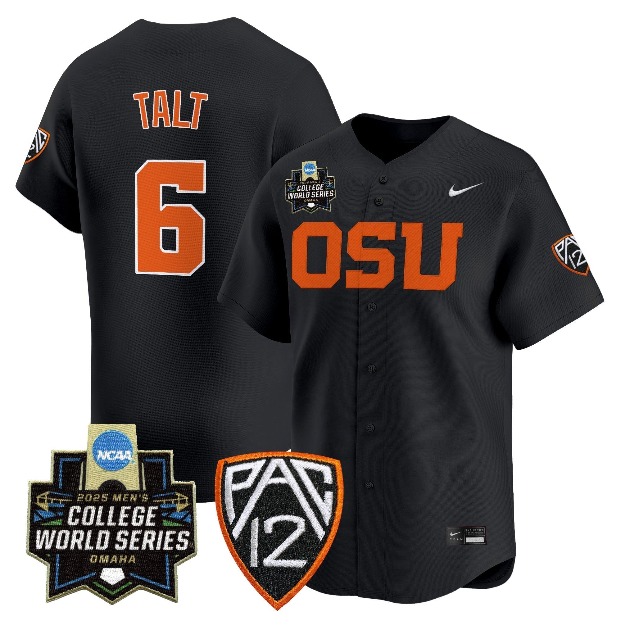 Oregon State Beavers 2025 World Series Vapor Premier Limited Jersey - Stitched