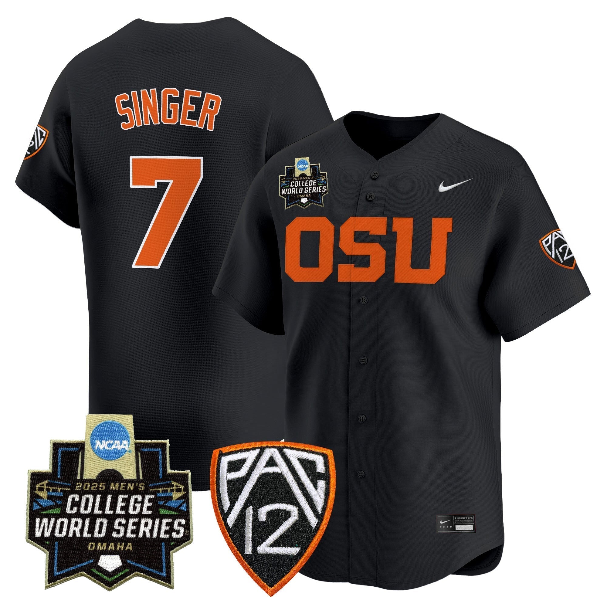 Oregon State Beavers 2025 World Series Vapor Premier Limited Jersey - Stitched