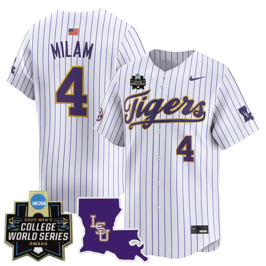 LSU 24/25 Jersey - 2025 College World Series Patch - Stitched