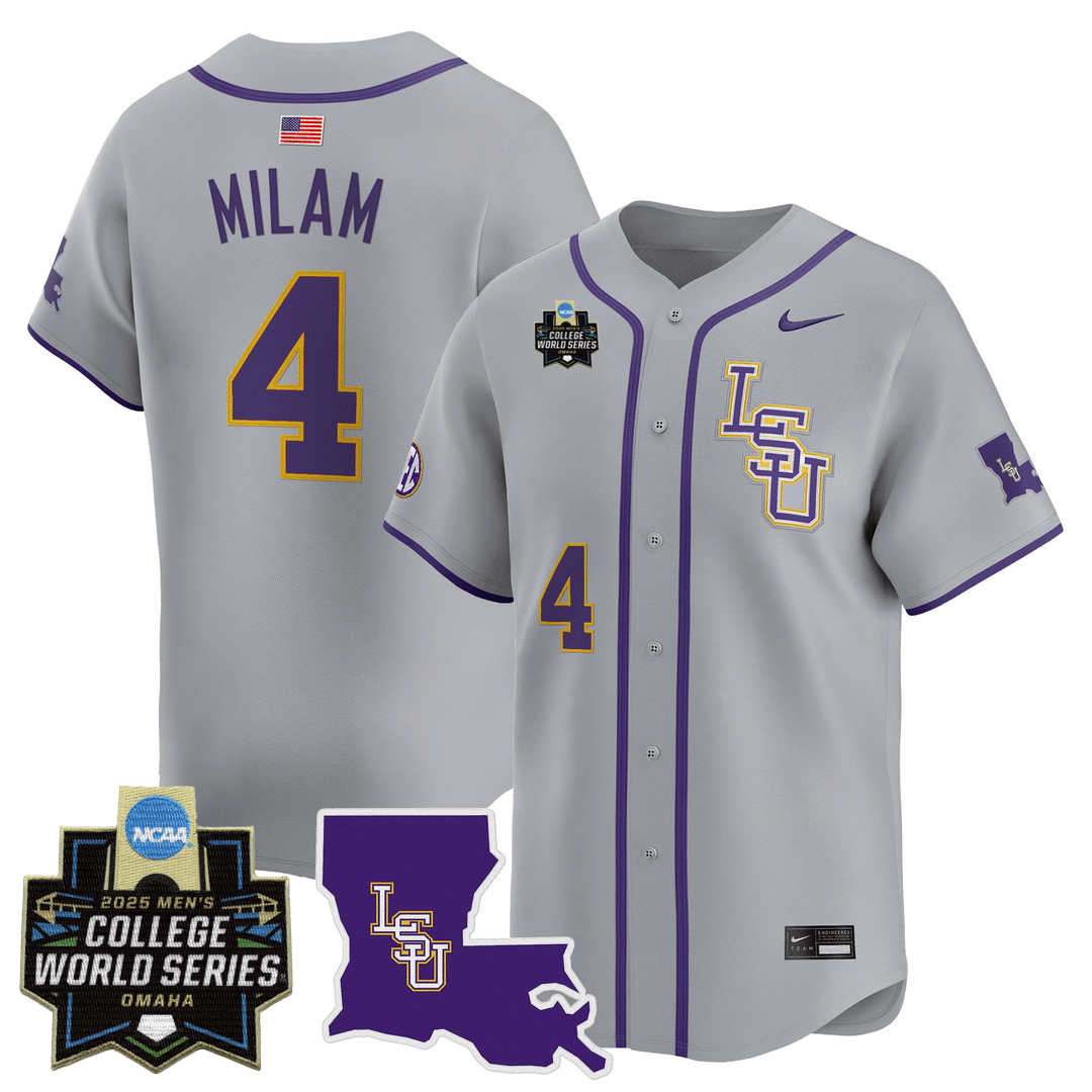 LSU 24/25 Jersey - 2025 College World Series Patch - Stitched