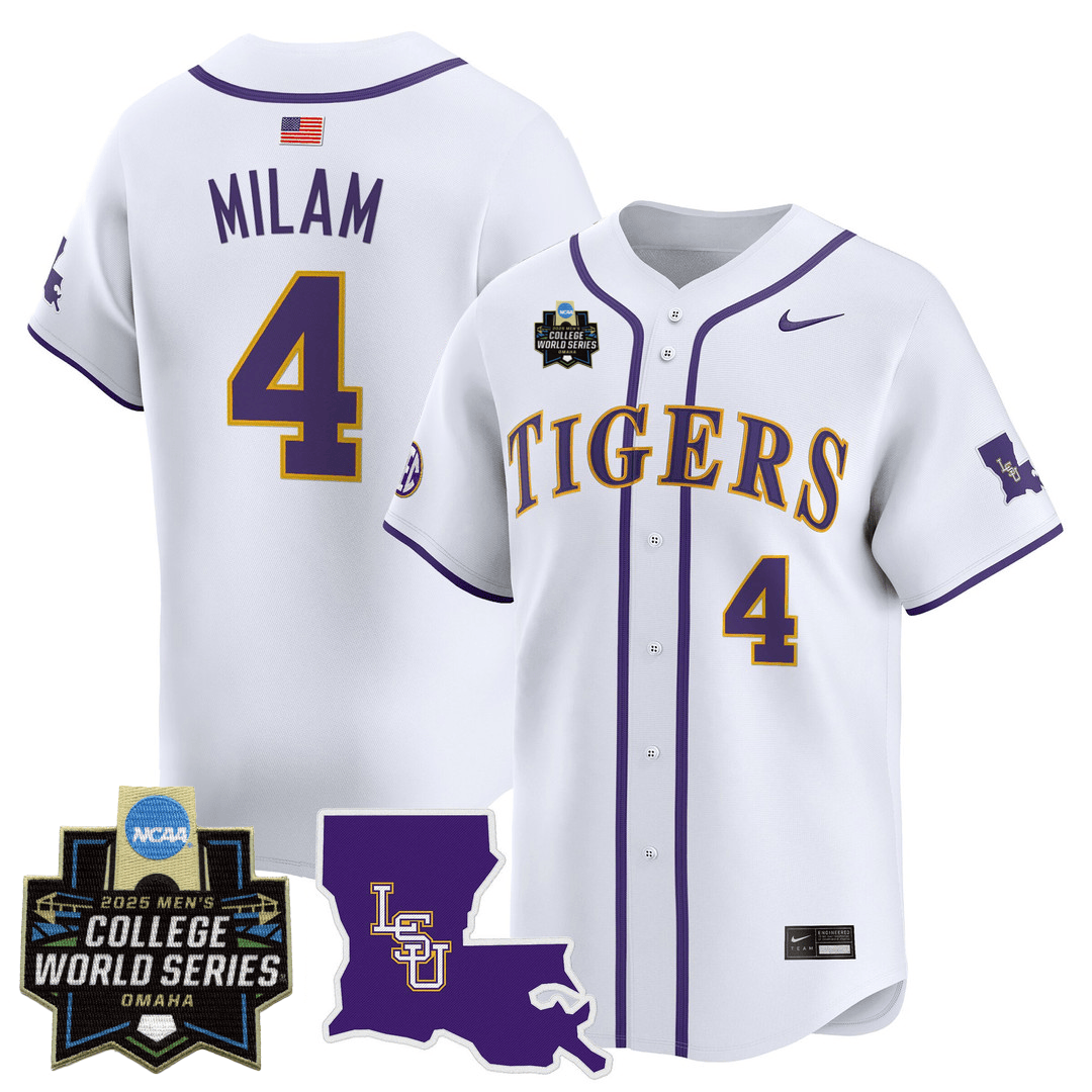 LSU 24/25 Jersey - 2025 College World Series Patch - Stitched