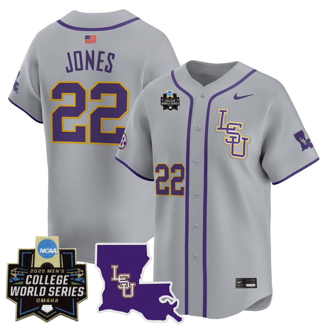LSU 24/25 Jersey - 2025 College World Series Patch - Stitched