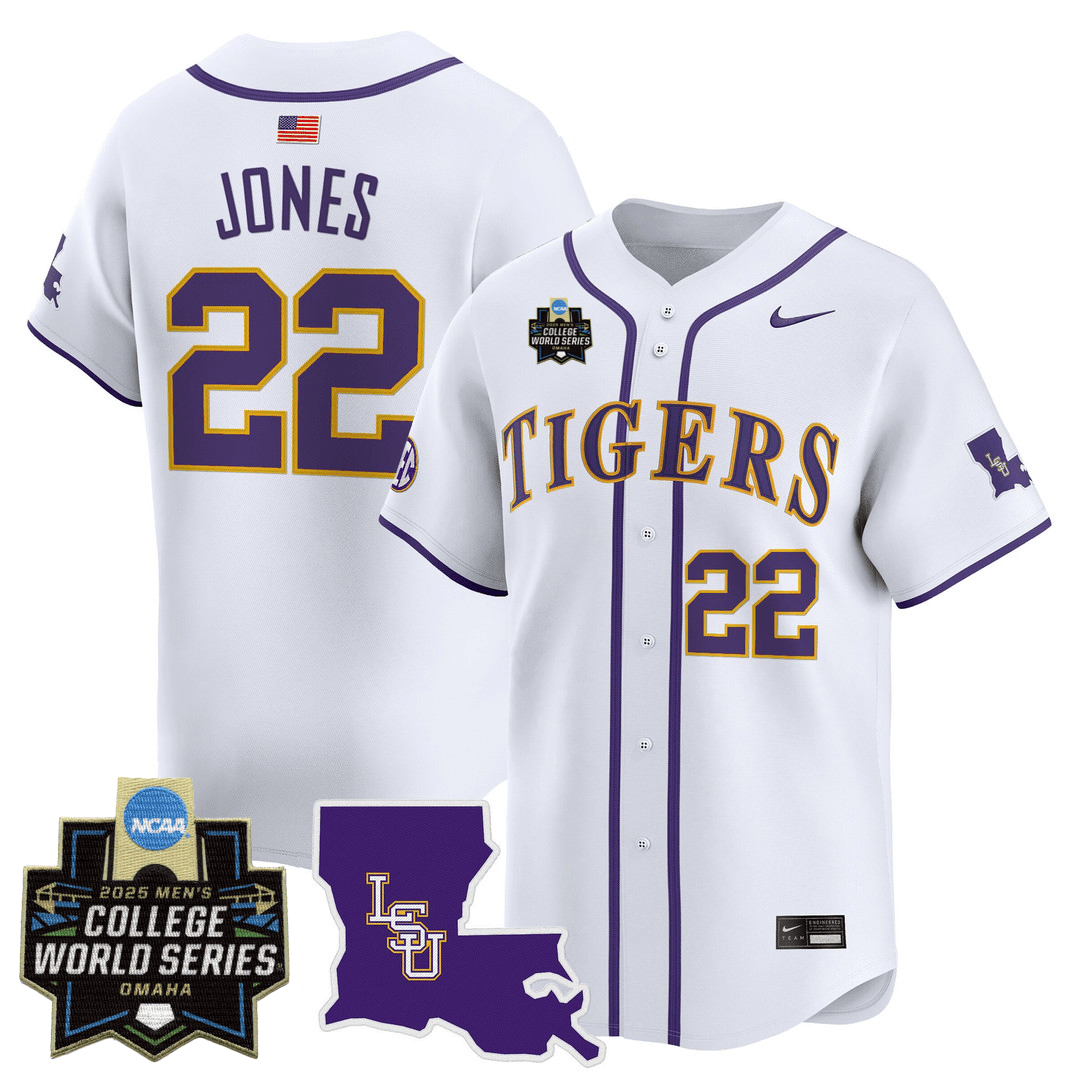 LSU 24/25 Jersey - 2025 College World Series Patch - Stitched