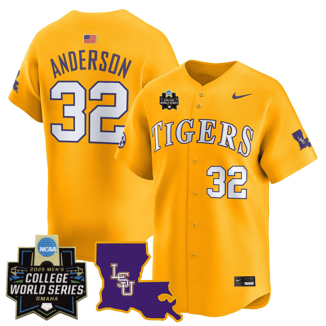 LSU 24/25 Jersey - 2025 College World Series Patch - Stitched