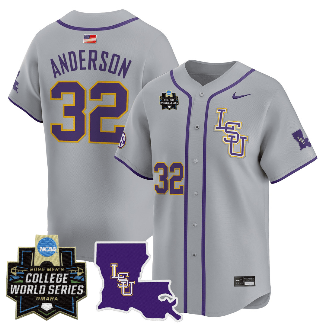 LSU 24/25 Jersey - 2025 College World Series Patch - Stitched