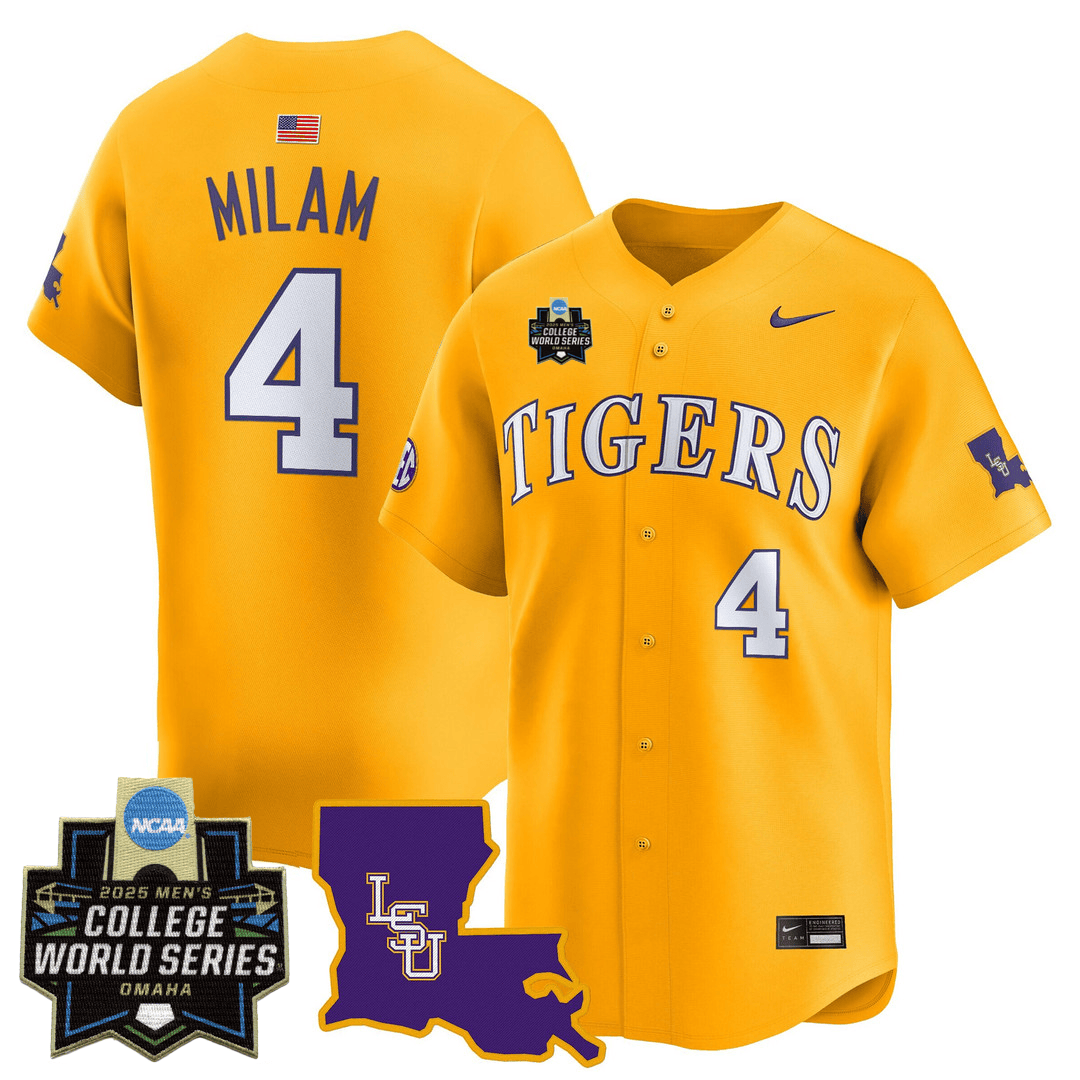 LSU 24/25 Jersey - 2025 College World Series Patch - Stitched
