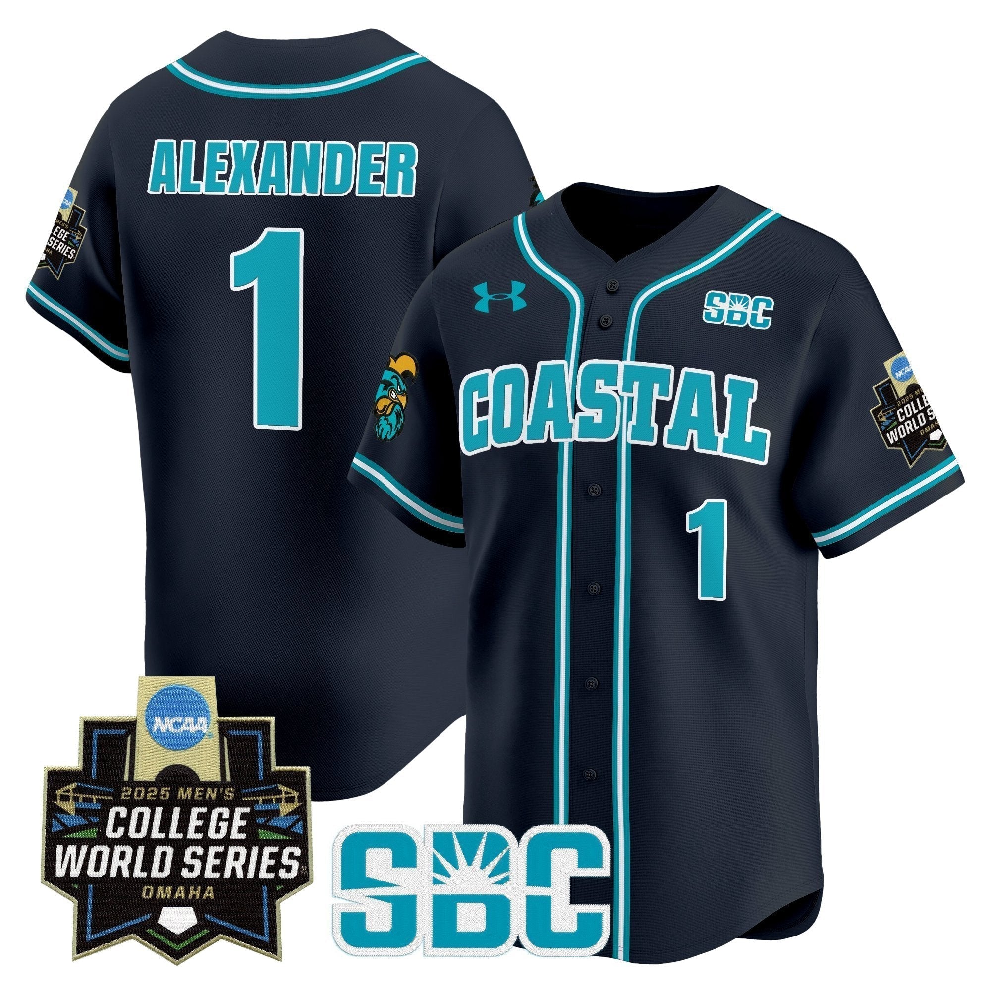Coastal Carolina Chanticleers 2025 World Series Vapor Premier Limited Jersey - Stitched