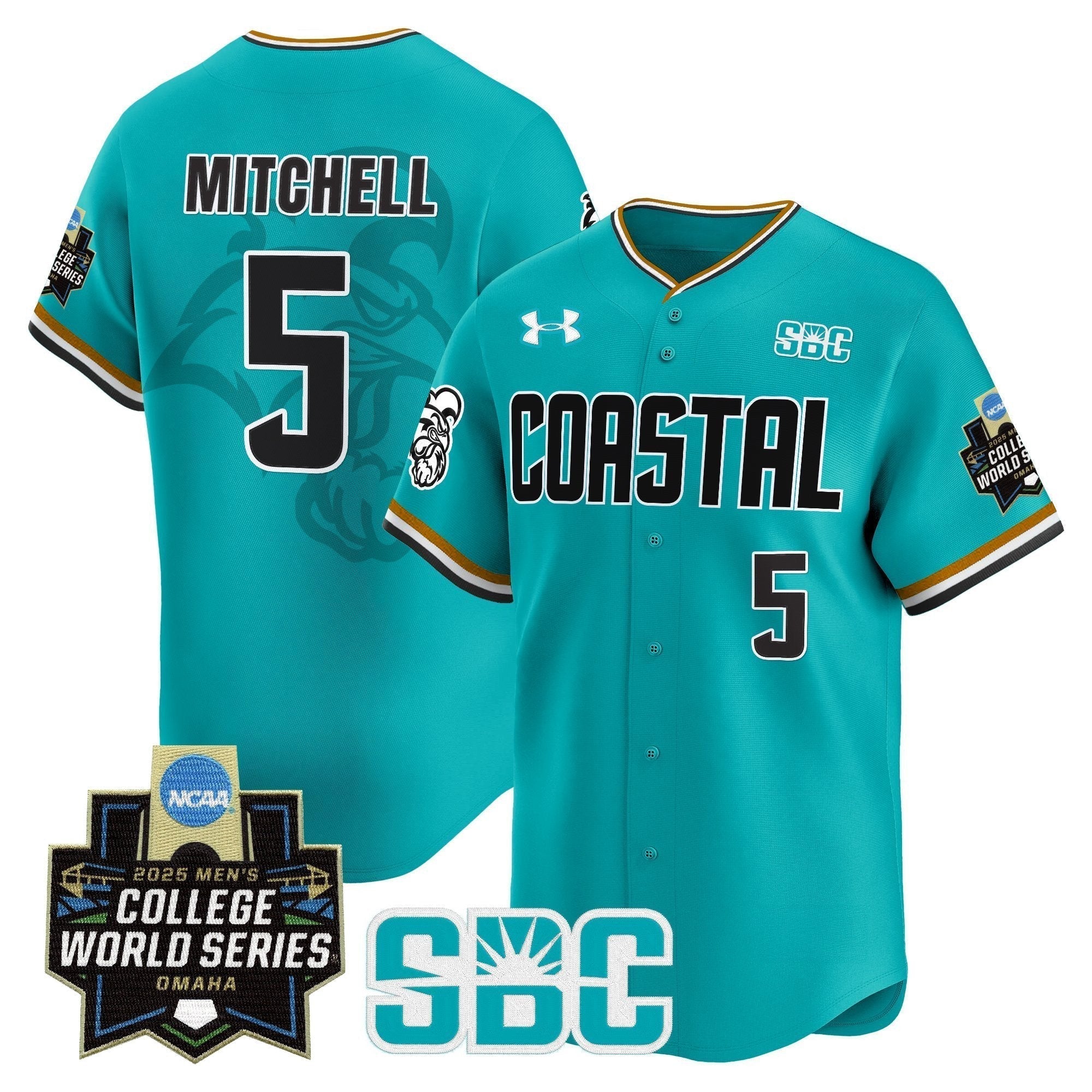 Coastal Carolina Chanticleers 2025 World Series Vapor Premier Limited Jersey - Stitched