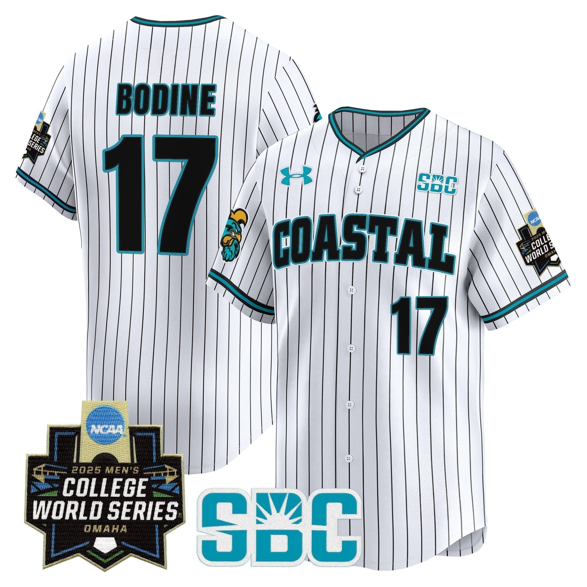Coastal Carolina Chanticleers 2025 World Series Vapor Premier Limited Jersey - Stitched