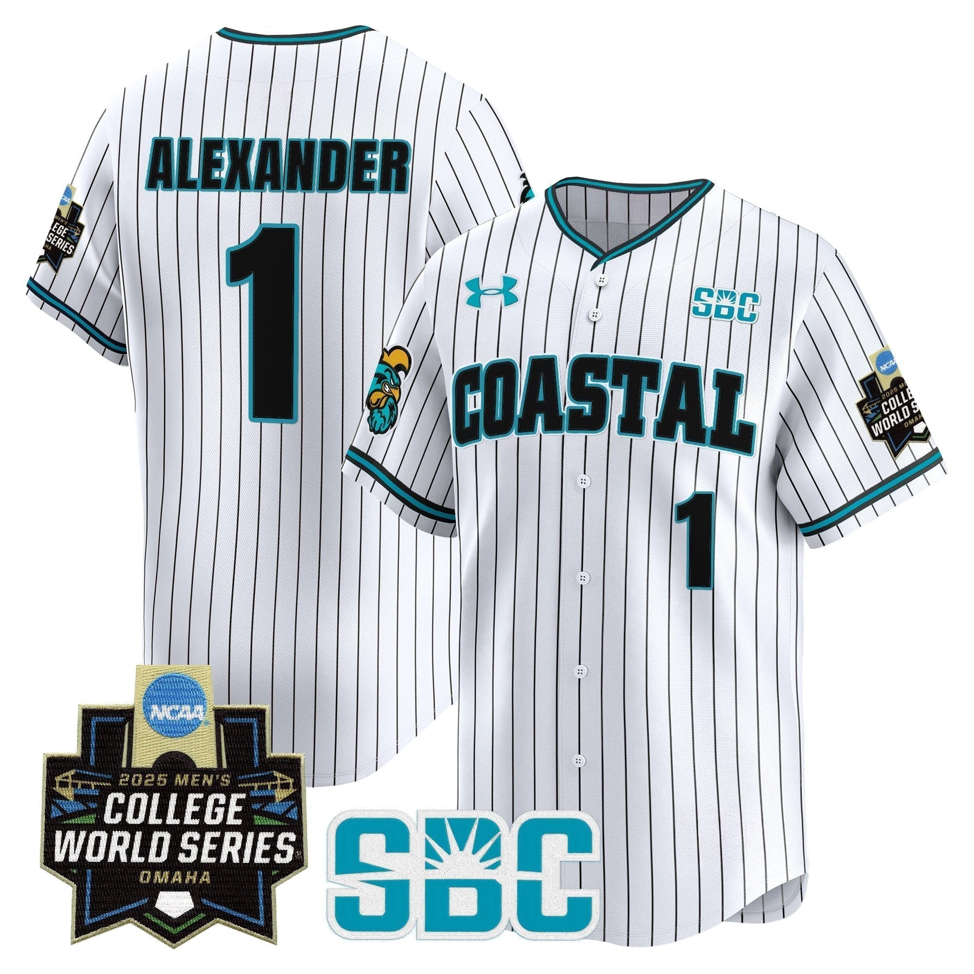 Coastal Carolina Chanticleers 2025 World Series Vapor Premier Limited Jersey - Stitched