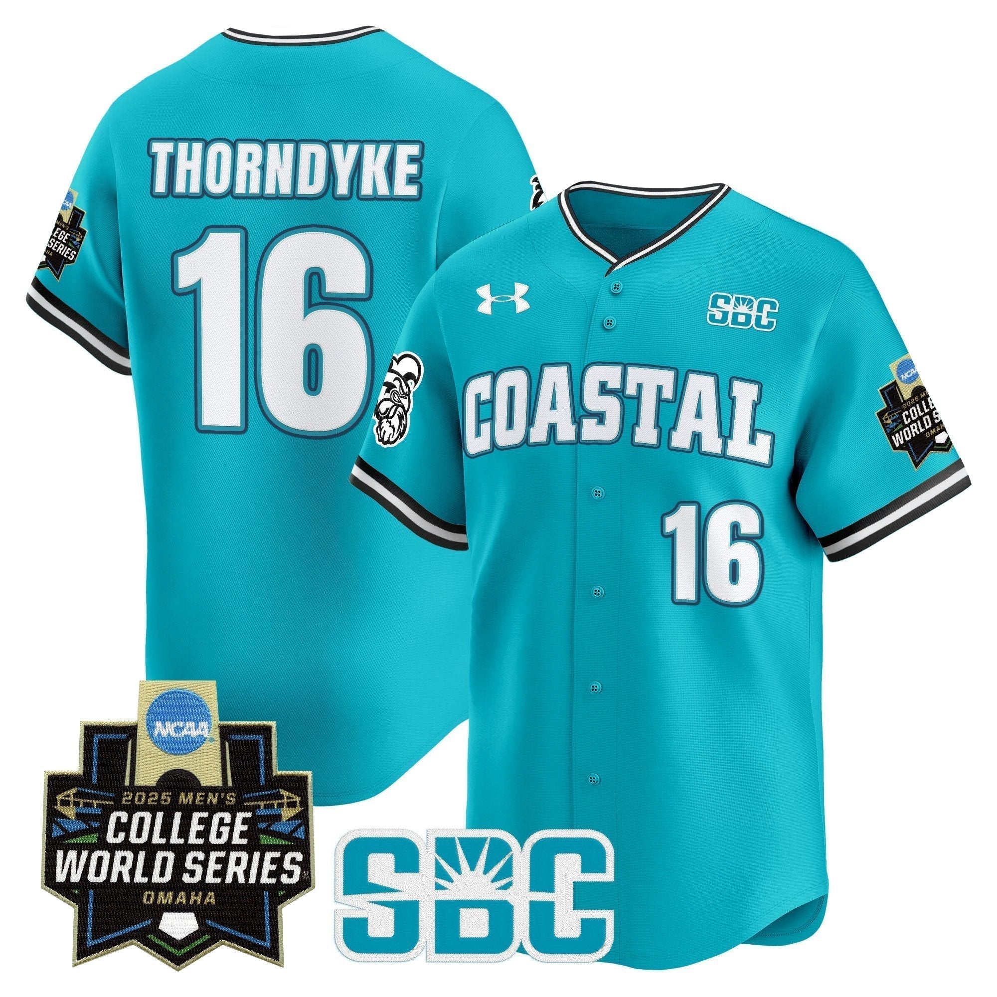 Coastal Carolina Chanticleers 2025 World Series Vapor Premier Limited Jersey - Stitched