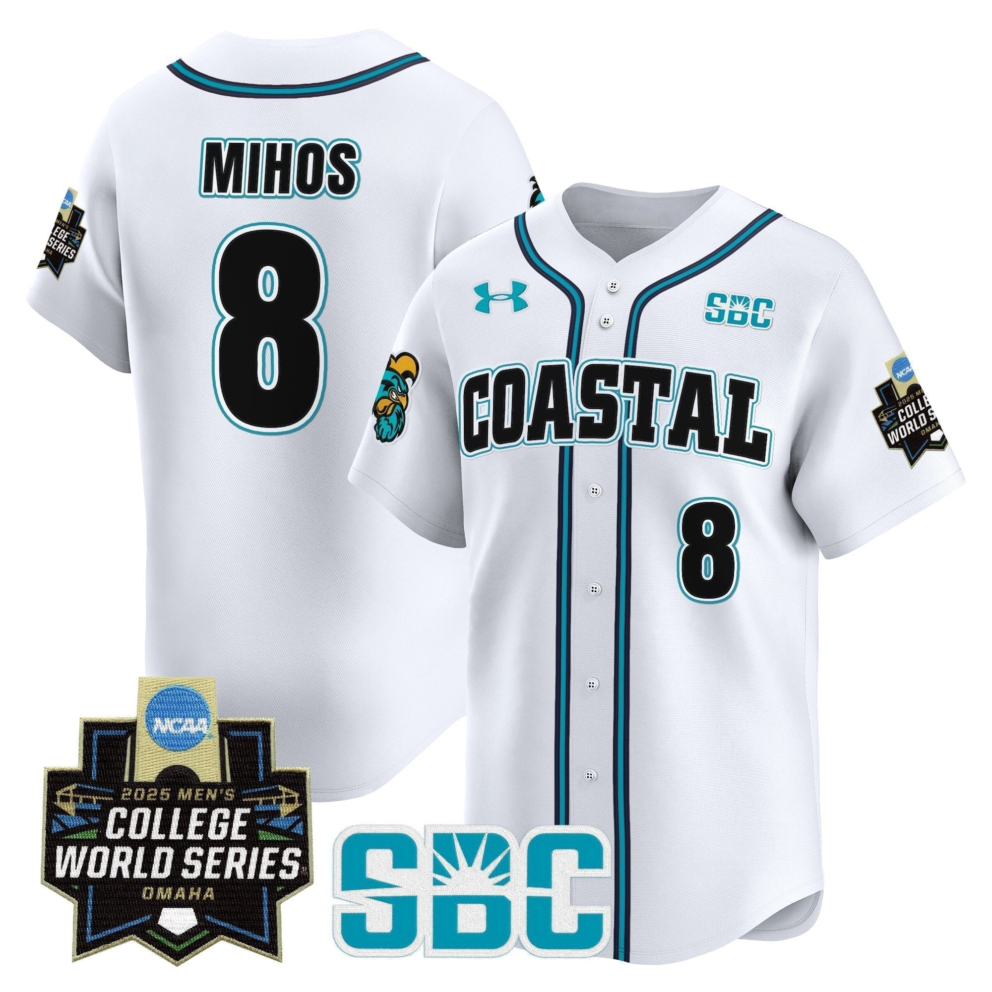 Coastal Carolina Chanticleers 2025 World Series Vapor Premier Limited Jersey - Stitched