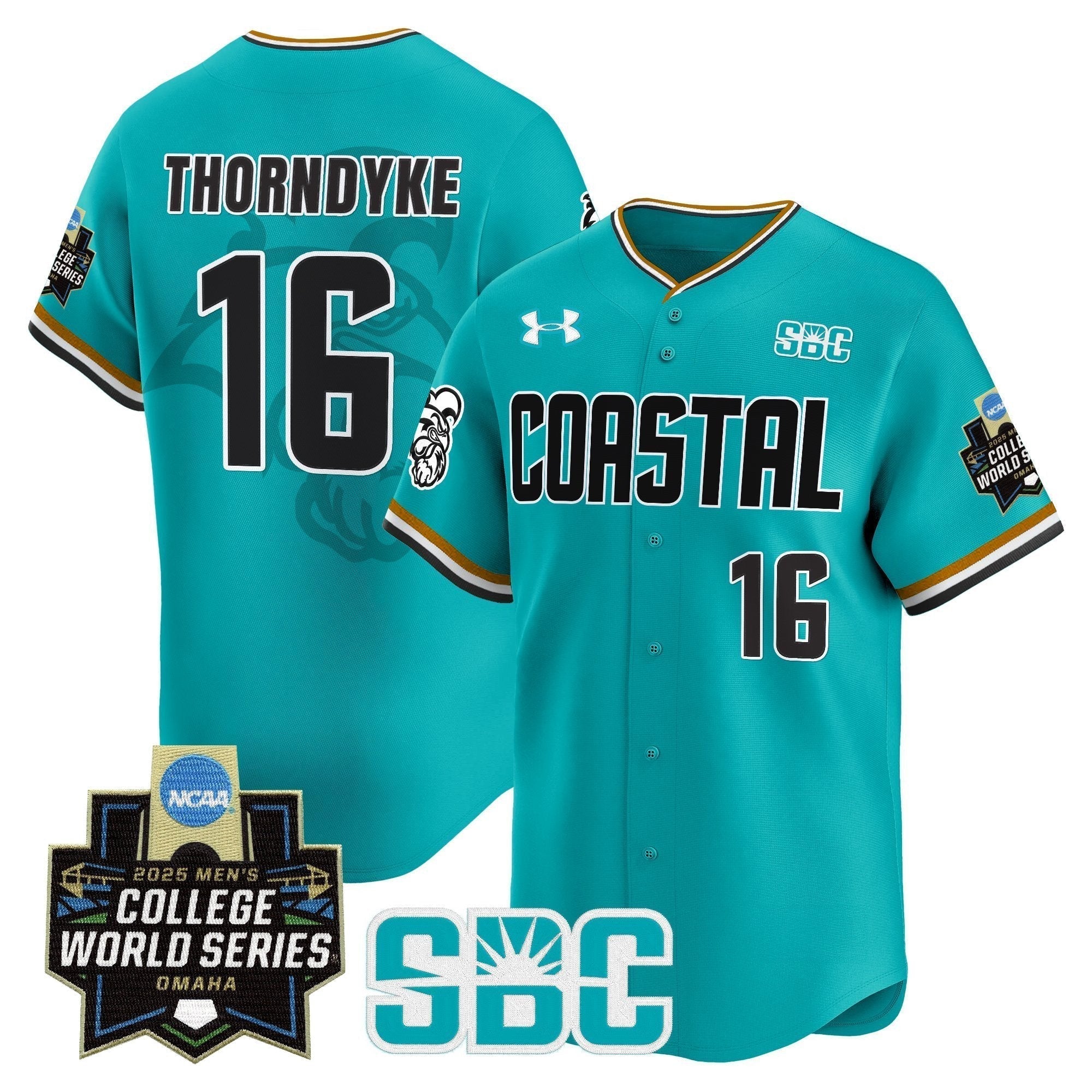 Coastal Carolina Chanticleers 2025 World Series Vapor Premier Limited Jersey - Stitched