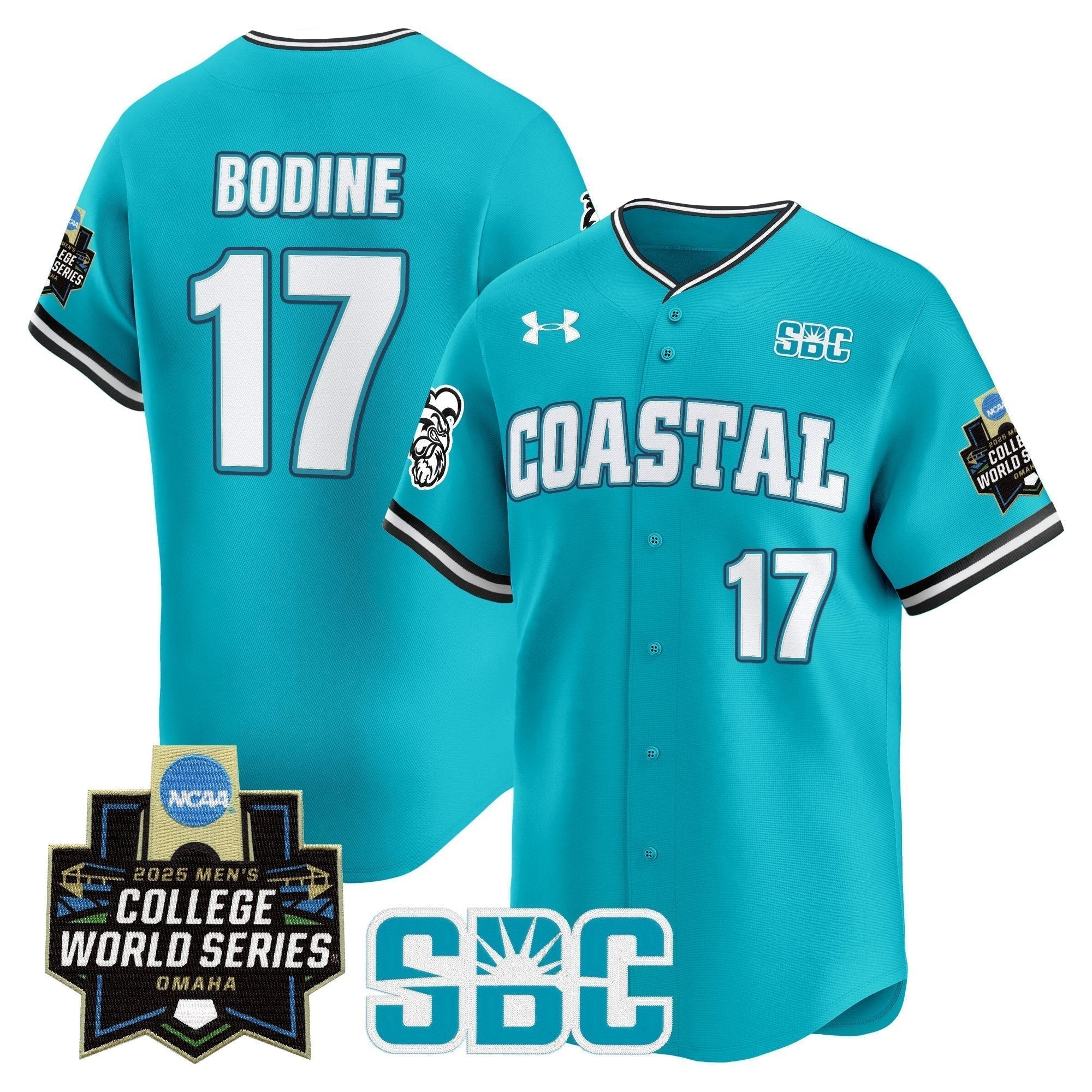 Coastal Carolina Chanticleers 2025 World Series Vapor Premier Limited Jersey - Stitched