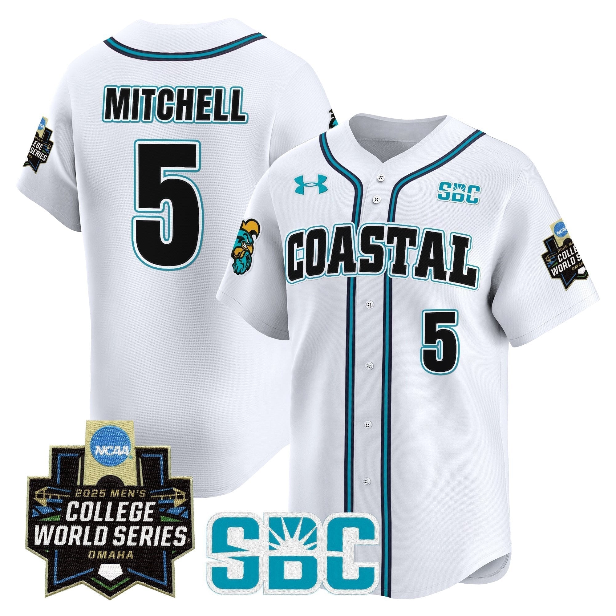 Coastal Carolina Chanticleers 2025 World Series Vapor Premier Limited Jersey - Stitched
