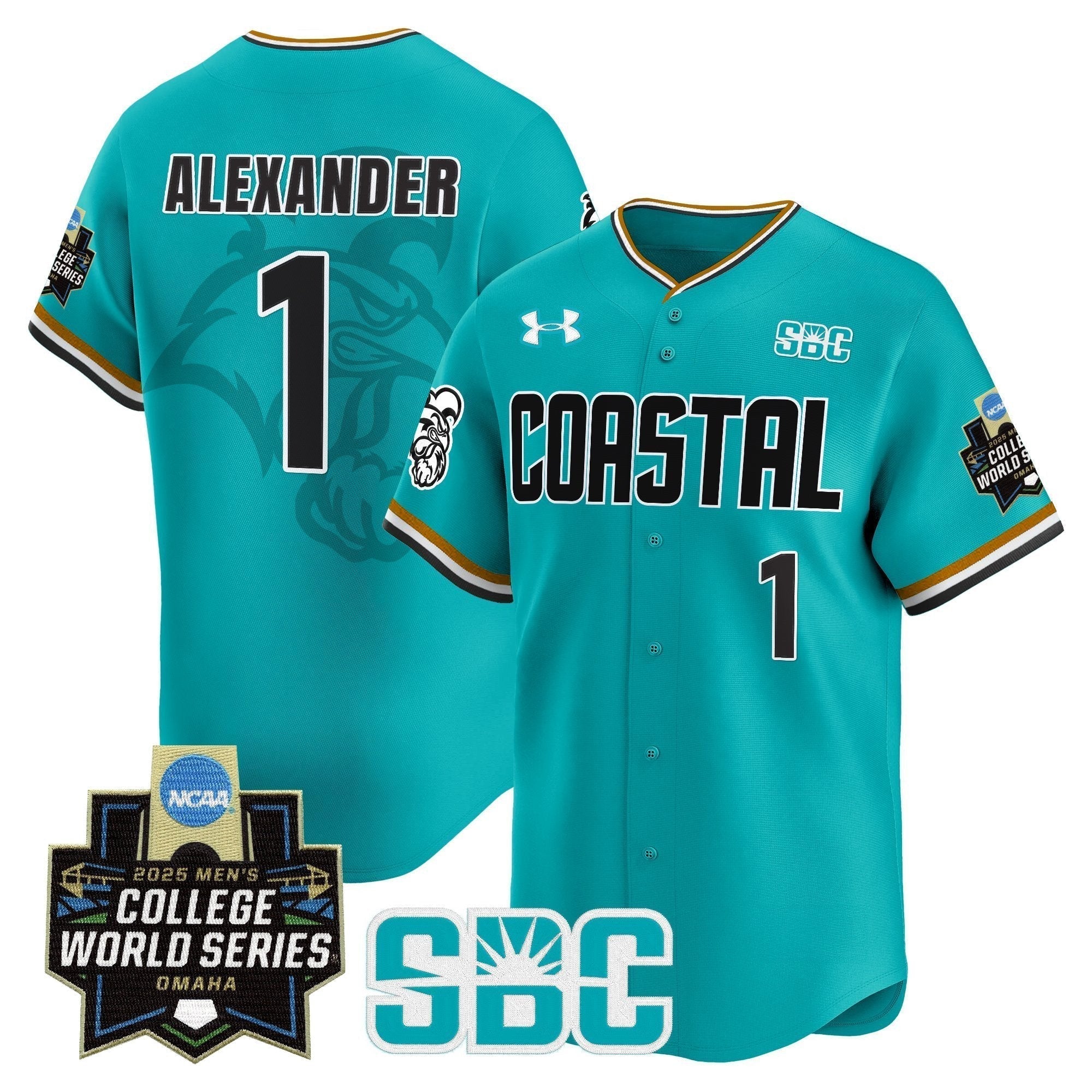 Coastal Carolina Chanticleers 2025 World Series Vapor Premier Limited Jersey - Stitched