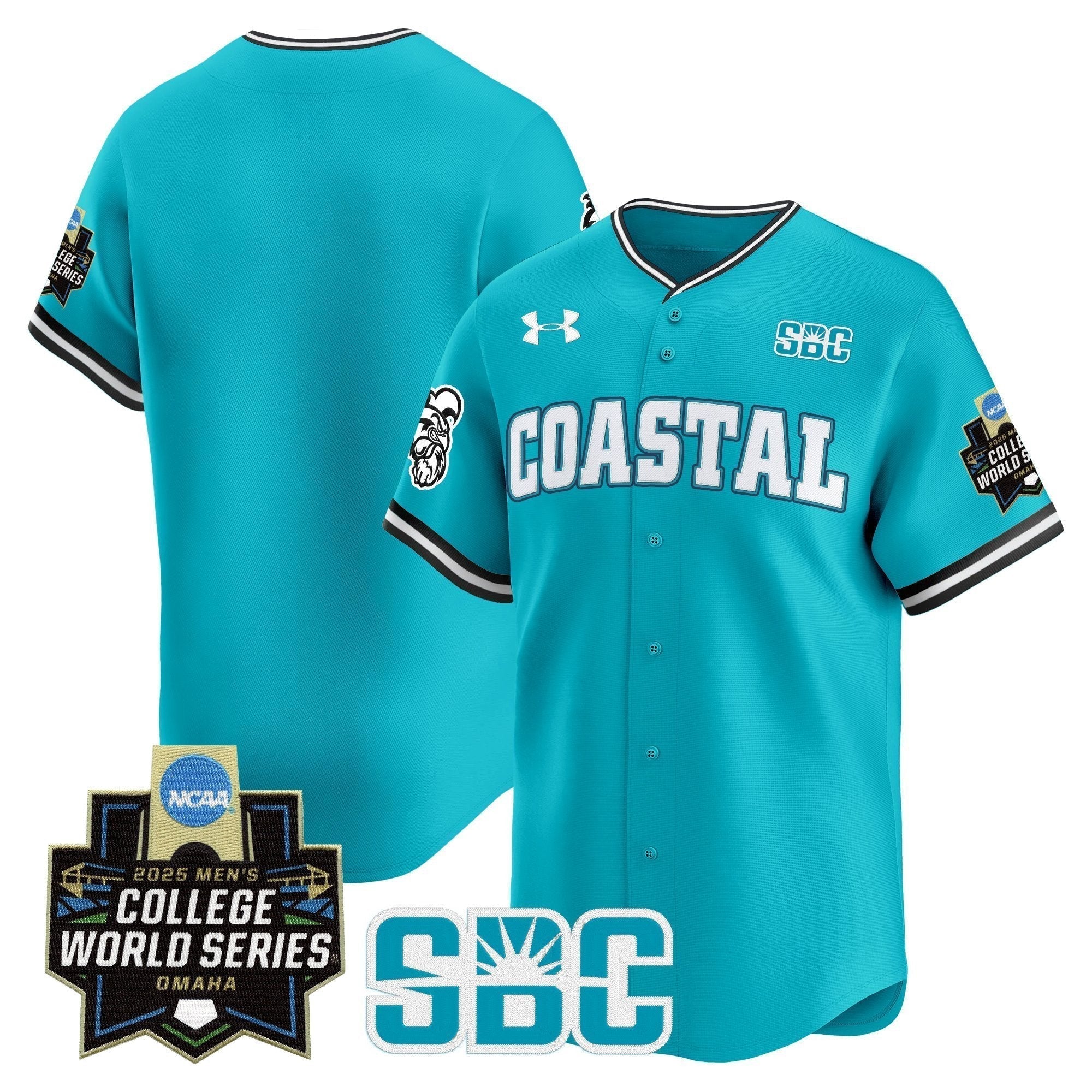 Coastal Carolina Chanticleers 2025 World Series Vapor Premier Limited Jersey - Stitched