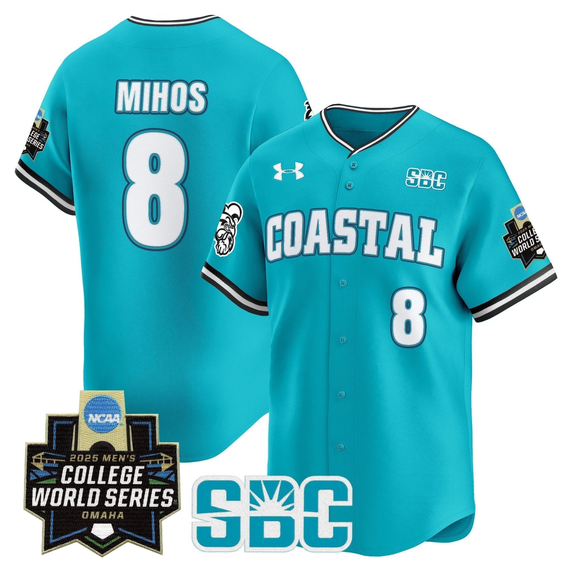Coastal Carolina Chanticleers 2025 World Series Vapor Premier Limited Jersey - Stitched