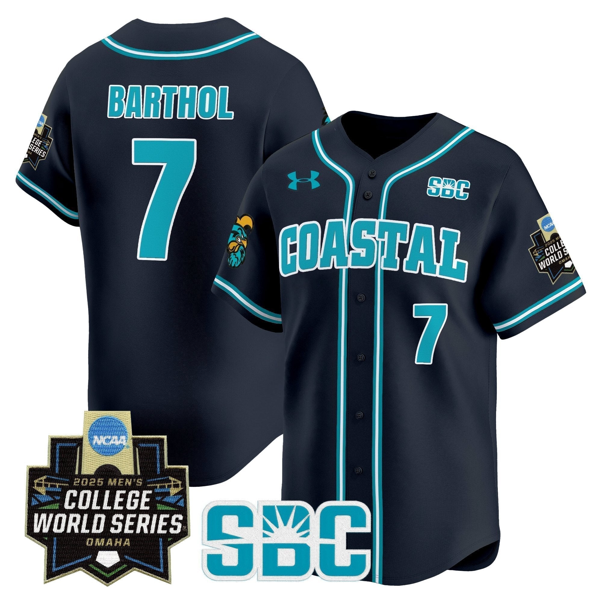Coastal Carolina Chanticleers 2025 World Series Vapor Premier Limited Jersey - Stitched
