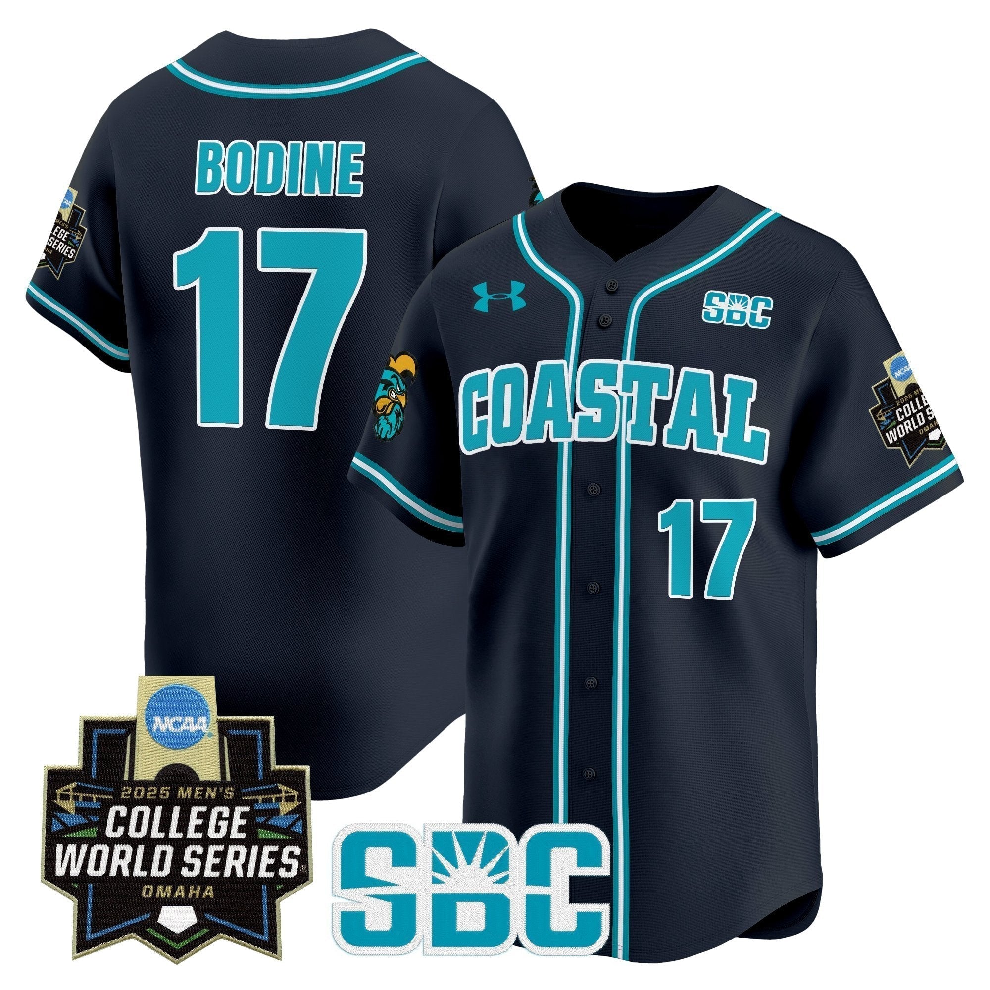 Coastal Carolina Chanticleers 2025 World Series Vapor Premier Limited Jersey - Stitched