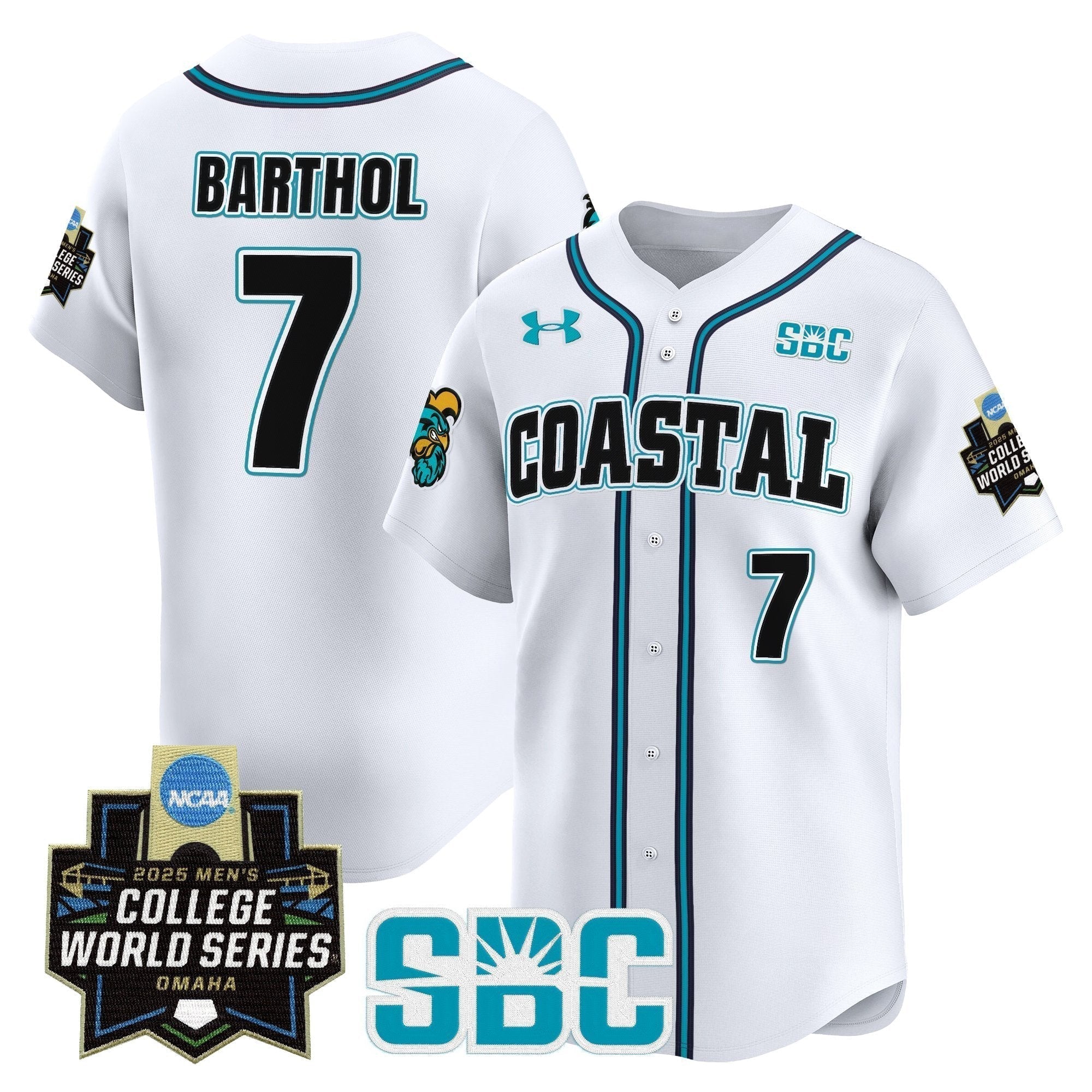 Coastal Carolina Chanticleers 2025 World Series Vapor Premier Limited Jersey - Stitched