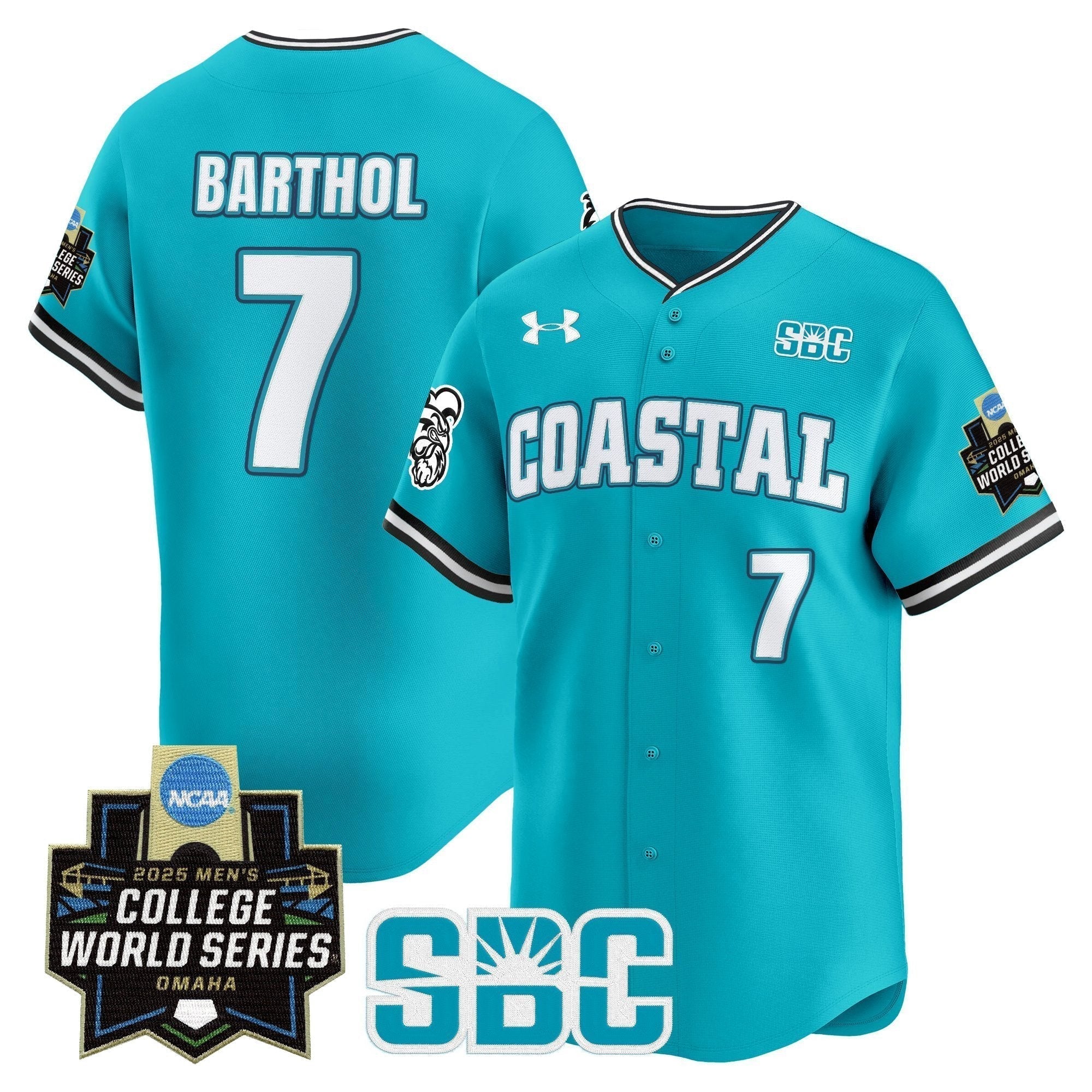 Coastal Carolina Chanticleers 2025 World Series Vapor Premier Limited Jersey - Stitched