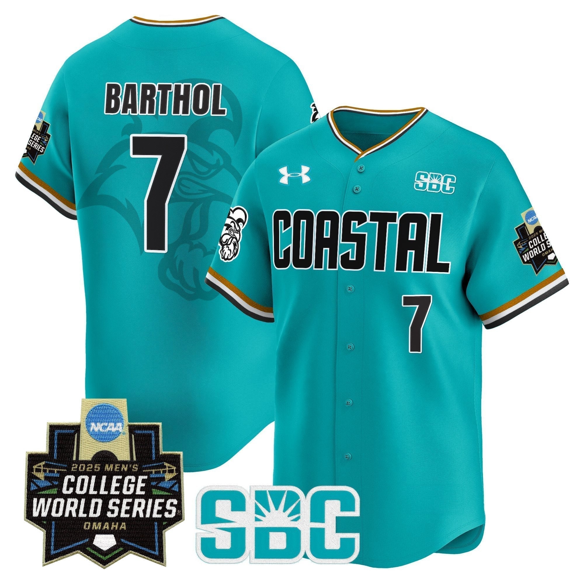 Coastal Carolina Chanticleers 2025 World Series Vapor Premier Limited Jersey - Stitched